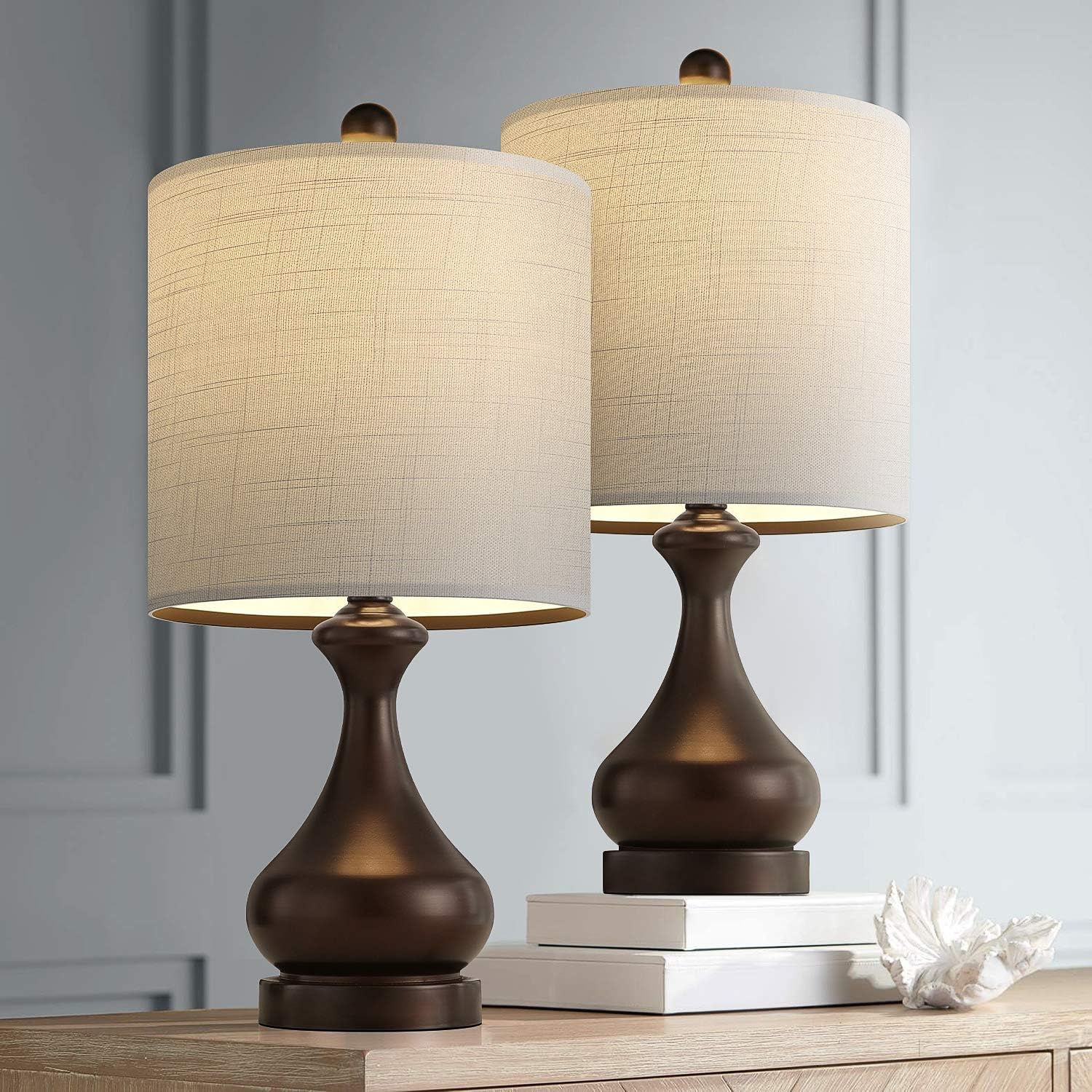 70% Off Everything BOBOMOMO USB Metal 21'' Table Lamp Set of 2 with Charging Port Eye Caring Nightstand Lamps Dressed in Brushed Brown Finish and White Lamp Shades for Bedroom, Living Room Exclusive Discount 80% Offer BOBOMOMO USB Metal 21'' Table Lamp Set of 2 with Charging Port Eye Caring Nightstand Lamps Dressed in Brushed Brown Finish and White Lamp Shades for Bedroom, Living Room