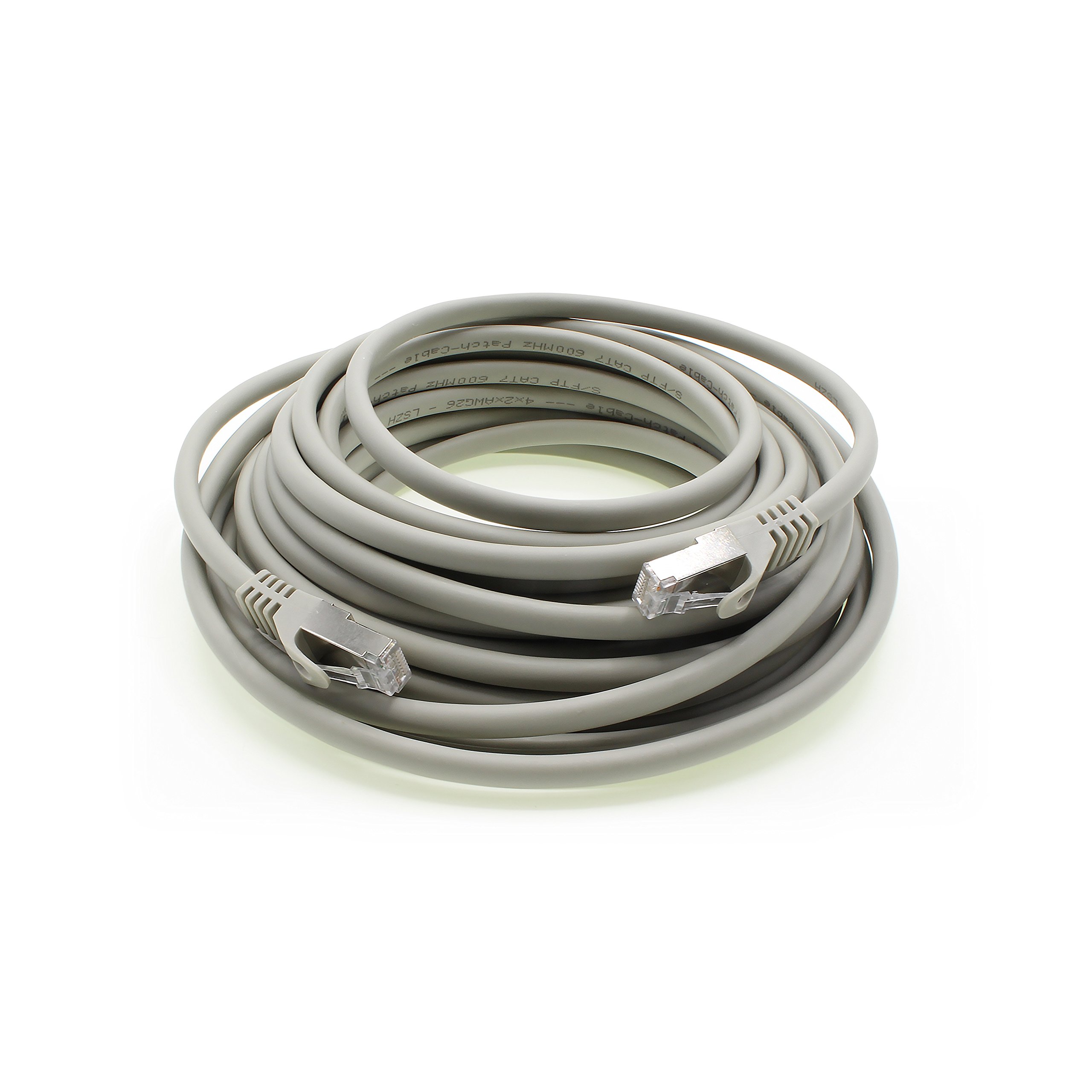 1aTTack.de 10m - gris - 10 pièces câble réseau Cat7 câble patch SFTP câble Lanka câble brut 10GB/s - 500 MHz assemblé avec 2 fiches RJ45 Cat 6a