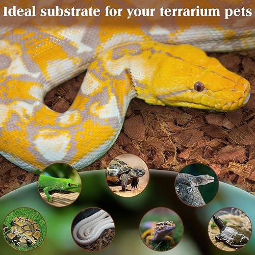 Miniatura 4 de ZeeDix Sustrato de chips de fibra de coco de 10 libras para reptiles, 72 cuartos de galón de fibra de coco, sustrato de cáscara de fibra de coco,