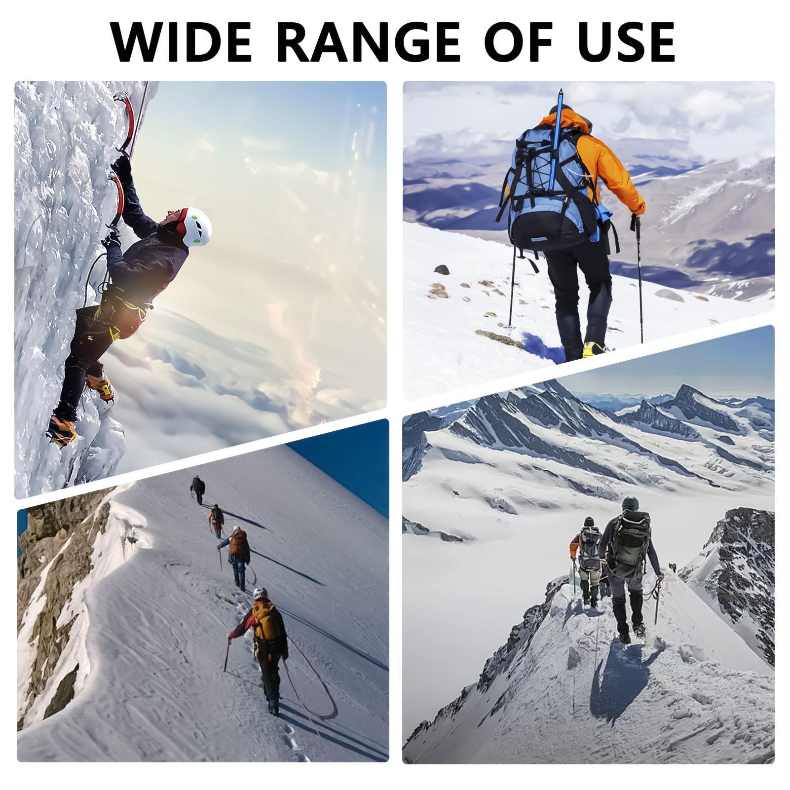 Empuñaduras de nieve - Acero inoxidable Antideslizante Universal, Pinchos para Zapatos | Para Hombres Y Mujeres Caminando Invierno Al Aire Libre Escalada Pesca Deportes Jardín Parque Patio Trasero