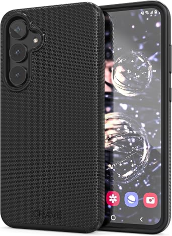 Crave for Samsung Galaxy S24 FE Case, Shockproof Protection Dual Layer Case for Samsung Galaxy S24 FE 6.7 inch - Black