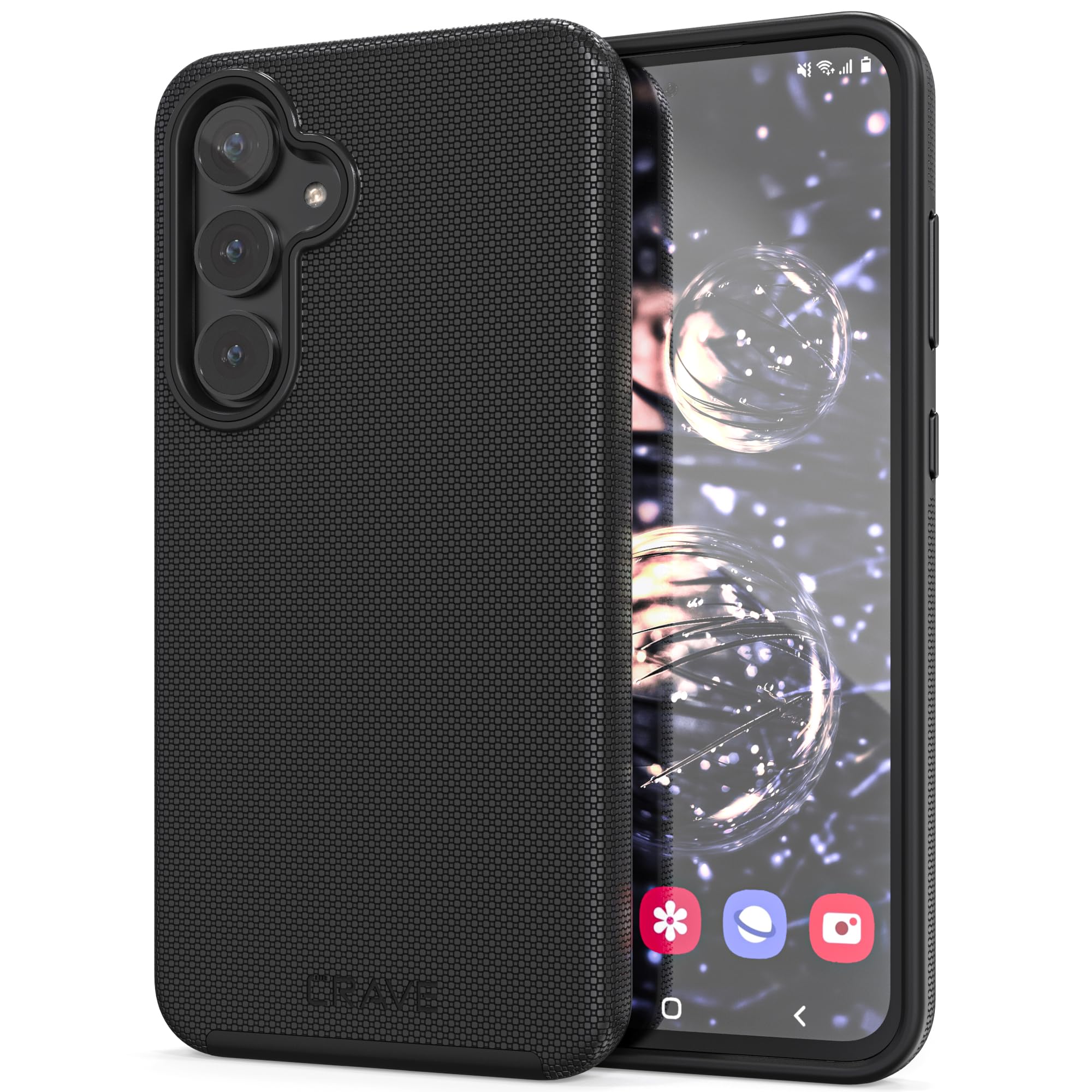 Crave for Samsung Galaxy S24 FE Case, Shockproof Protection Dual Layer Case for Samsung Galaxy S24 FE (6.7 inch) - Black