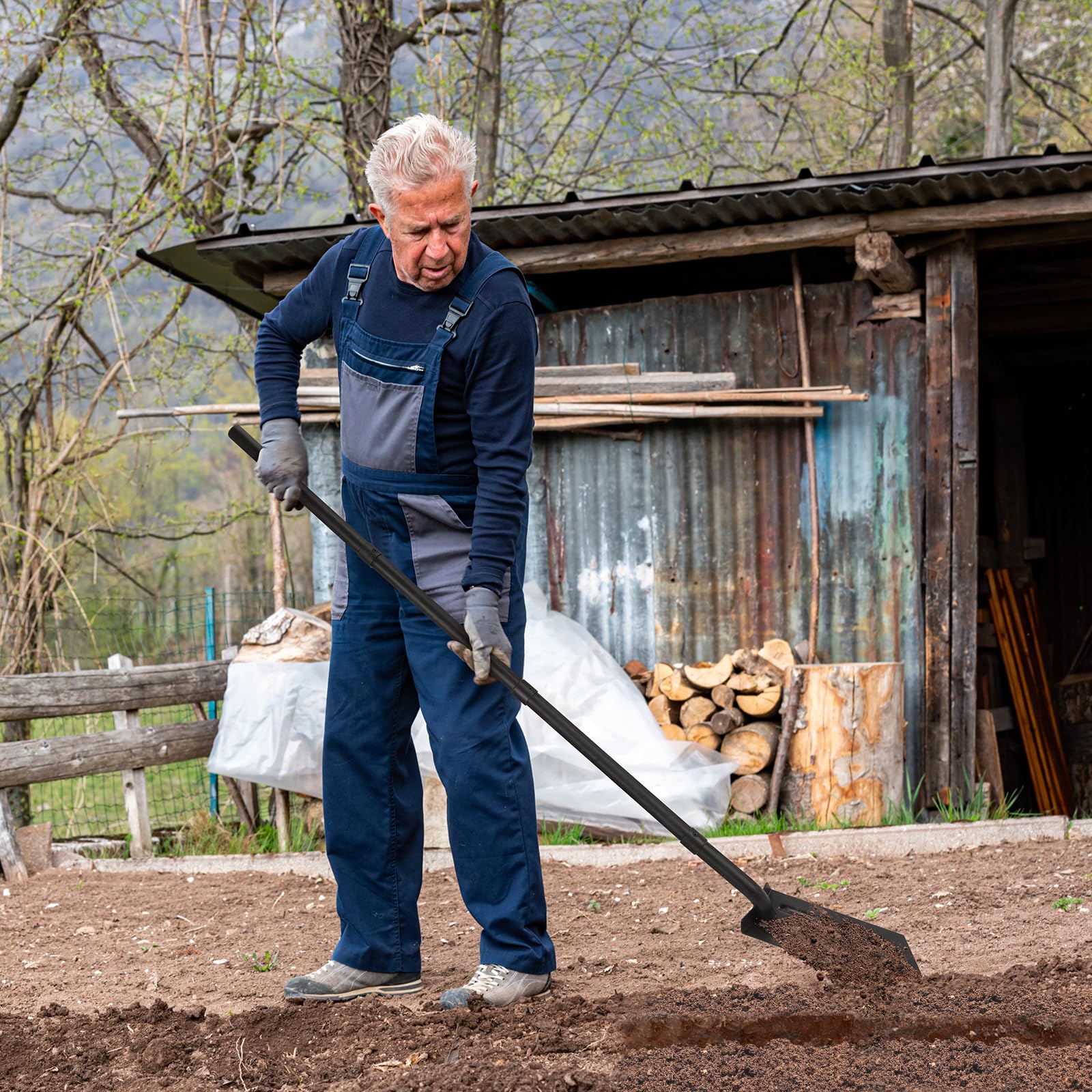 Trench Shovel, 4-Inch Trenching Shovel, Trenching V-Spade for
