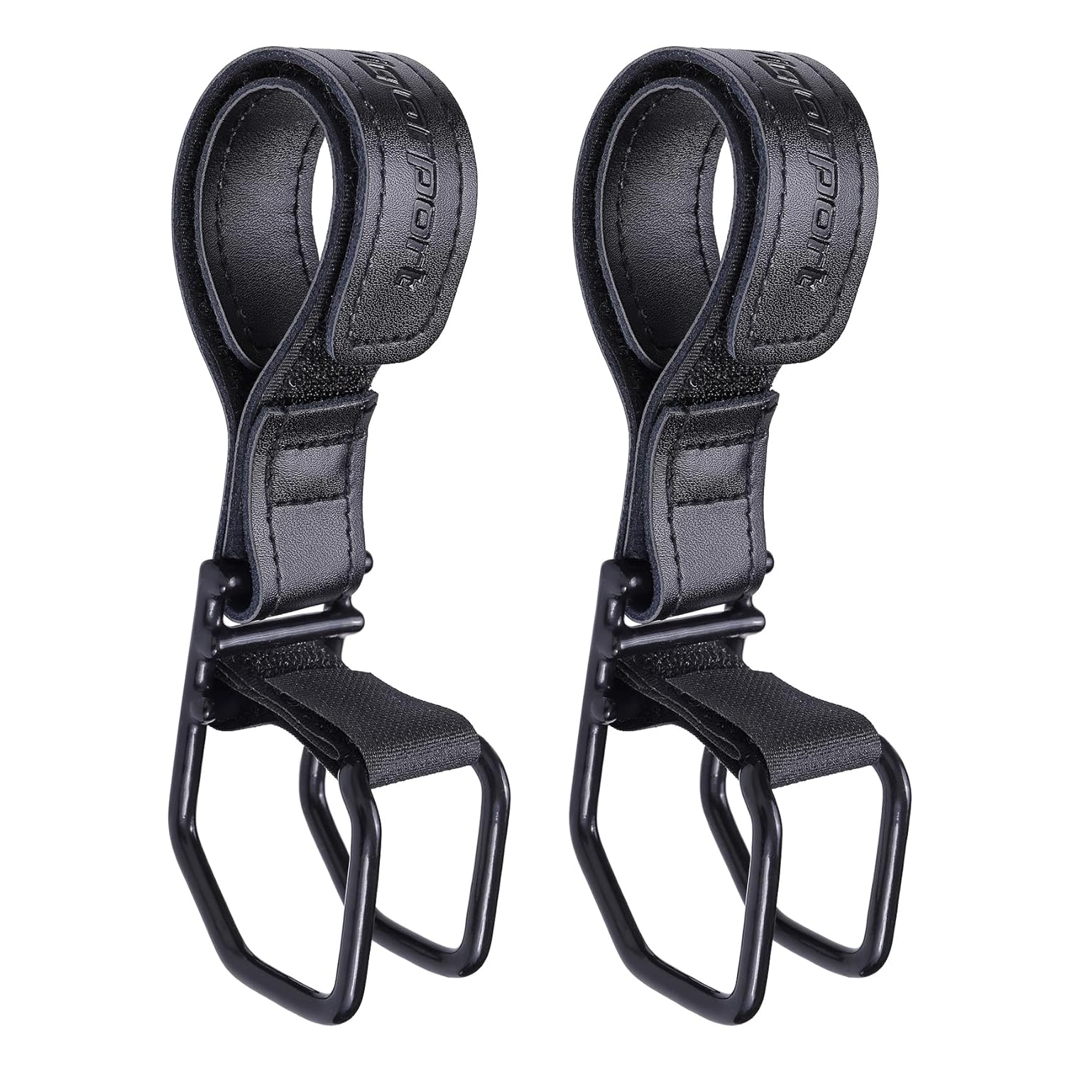 Vigorport Baby Stroller Hooks for Hanging Diaper Bags, Genuine Leather Stroller Organizer Clip for Purse Shopping, Wonderfold Wagon, Snap and Go Stroller Accessories