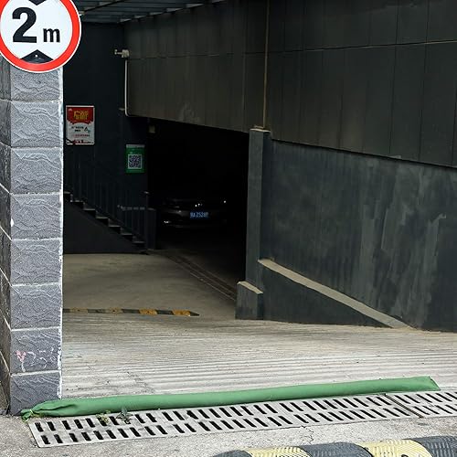 Miniatura 7 de 3 bolsas de arena con barrera de agua contra inundaciones, bolsas largas de lona gruesa reutilizable con banda elástica de encuadernación para