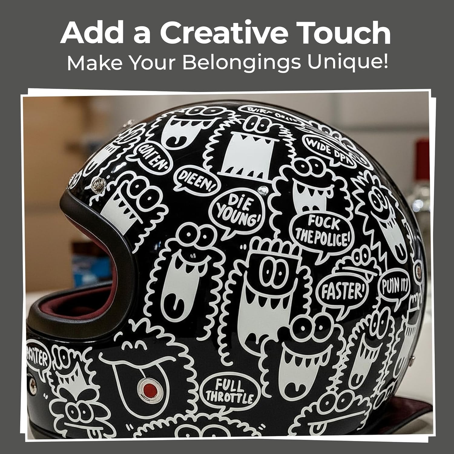 Chalkola 5 Oil White Paint Pens — 4 Dual-Tip + 15 mm Jumbo, for Metal, Fabric, G