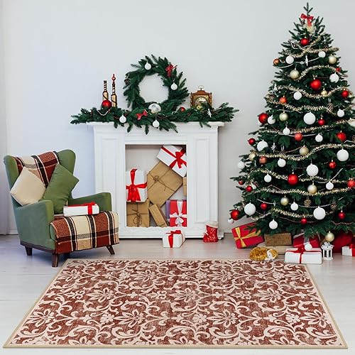 Miniatura 93 de Morebes Alfombra lavable de 2 x 5 pies, alfombra vintage floral gris para puerta de entrada, antideslizante, suave que no desprende pelusa