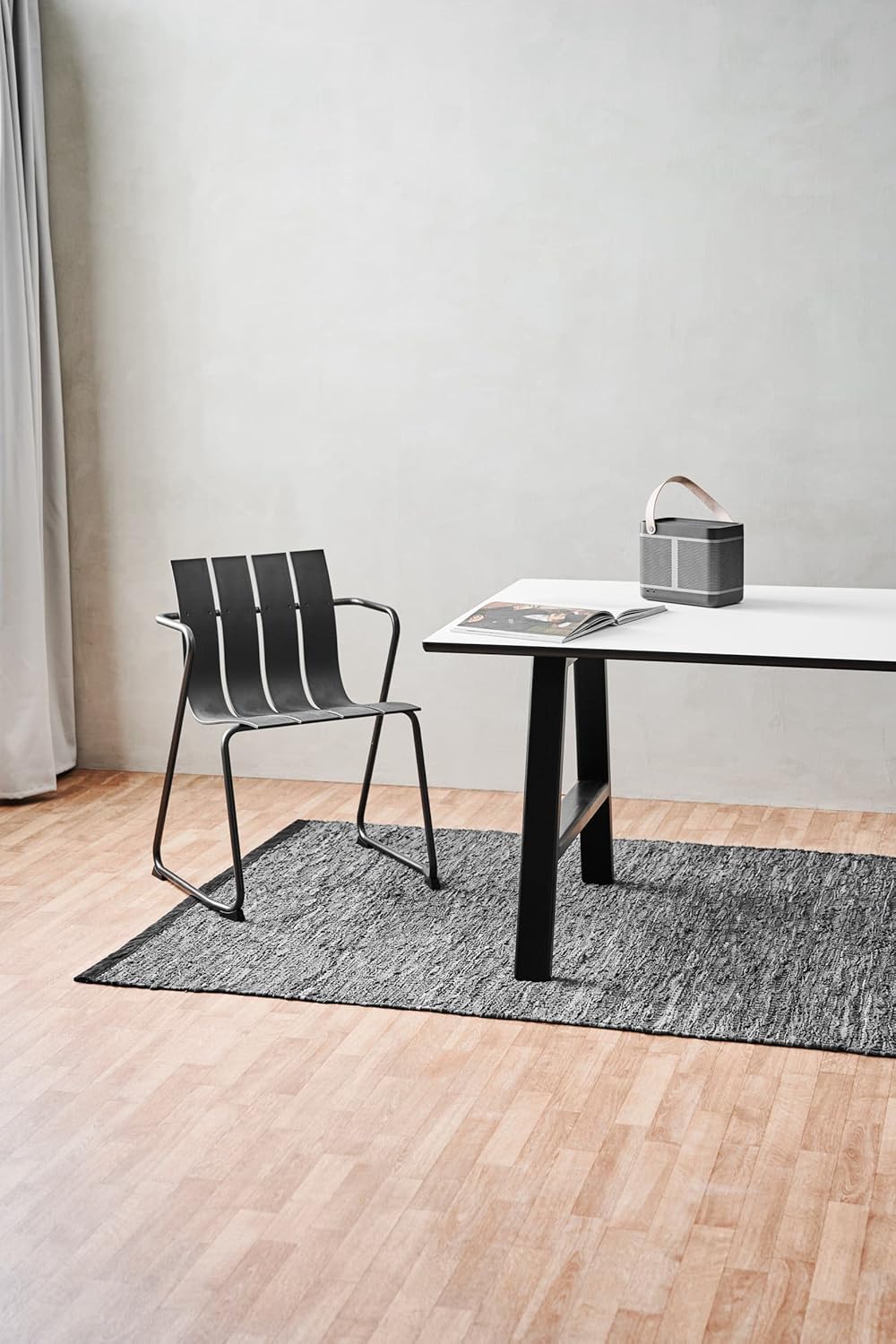 Dark Grey Rug Rug Size: Runner 500cm x 75cm (16 ft 5 in x 2 ft 5.5 in)