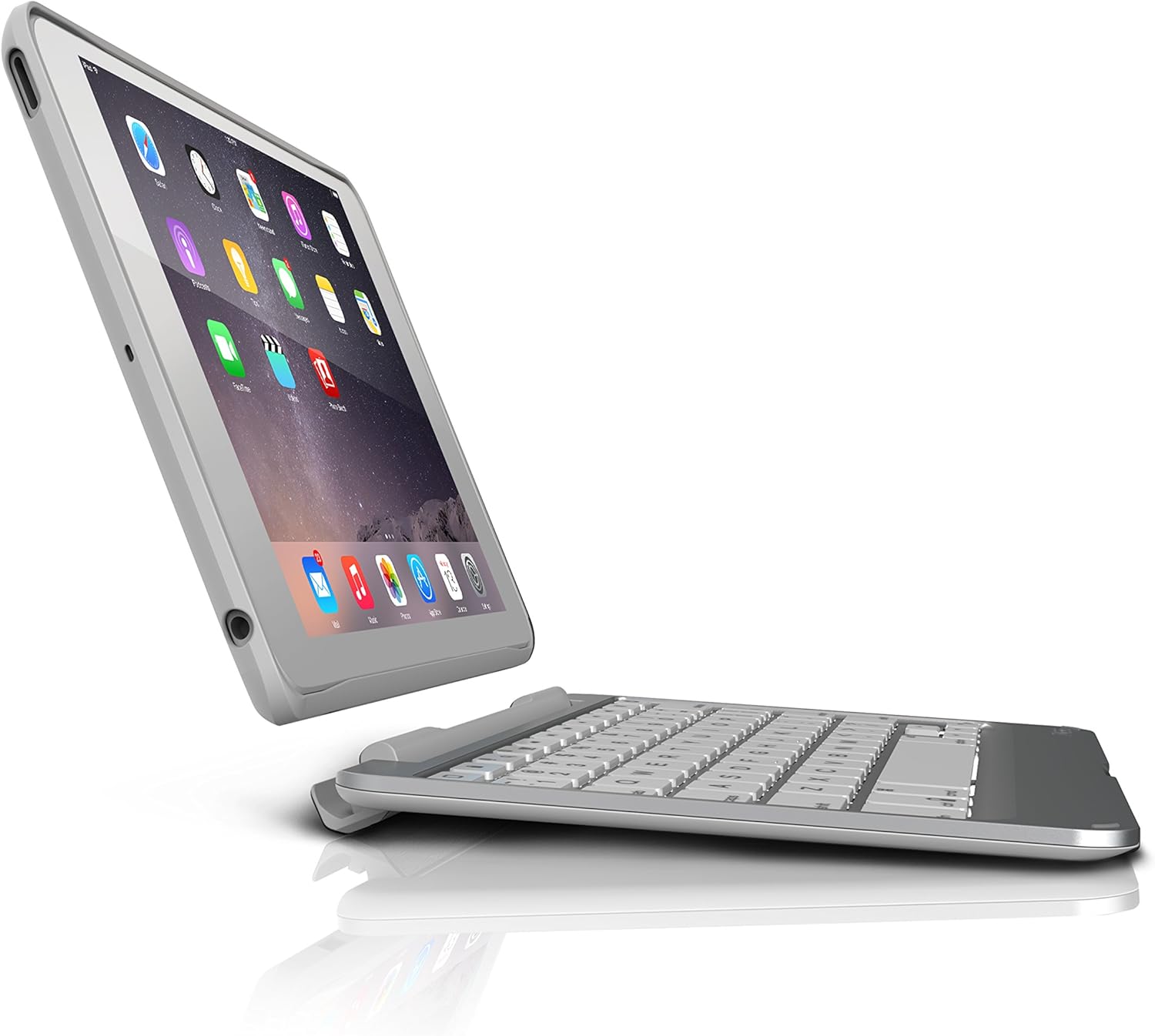 ZAGG Slim Book Ultrathin Case, Hinged with Detachable Backlit Bluetooth Keyboard for iPad Mini 2 / iPad mini 3 - White