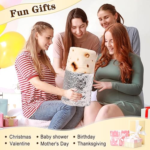 Miniatura 96 de mermaker Cobija de doble cara con estampado de tortilla para burritos Beige