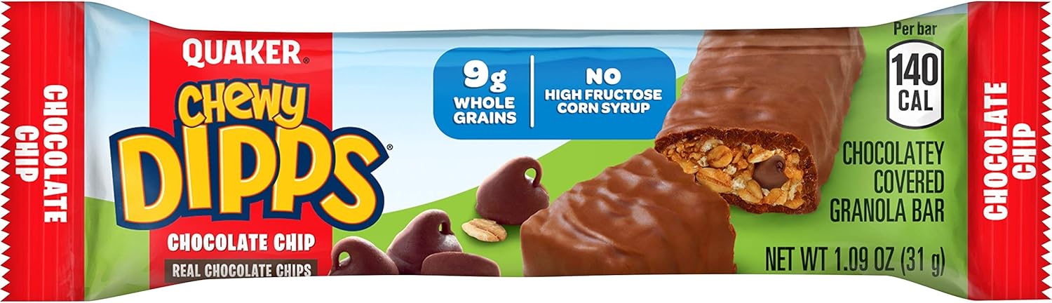 Chewy Dipps Granola Bars Chocolate Chip,14 Ct