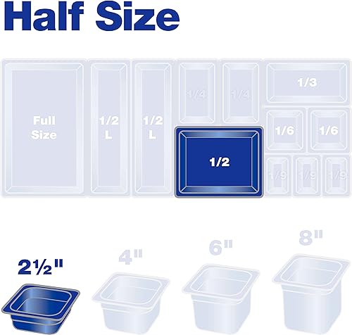 Miniatura 3 de Carlisle FoodService Products 10420B03 StorPlus - Sartén para alimentos de alto calor, 2.5 pulgadas de profundidad, tamaño medio, color negro