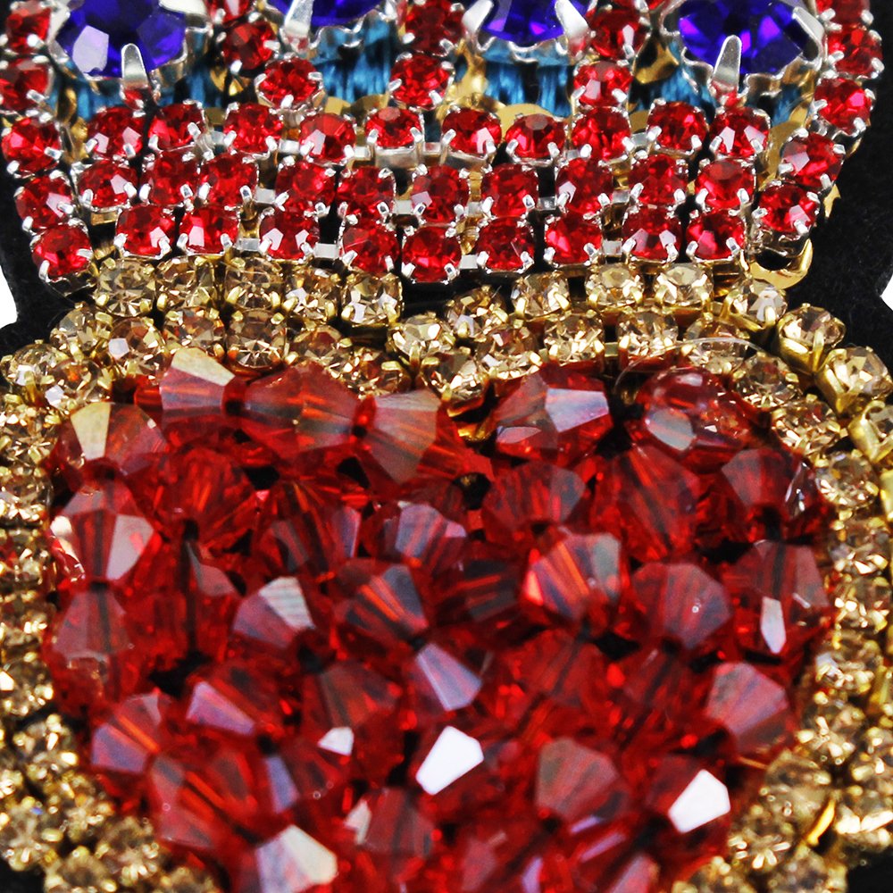 SUPERFINDINGS 3 Stück 3 Stile Strass Perlen Flicken Strass Herz Stoff