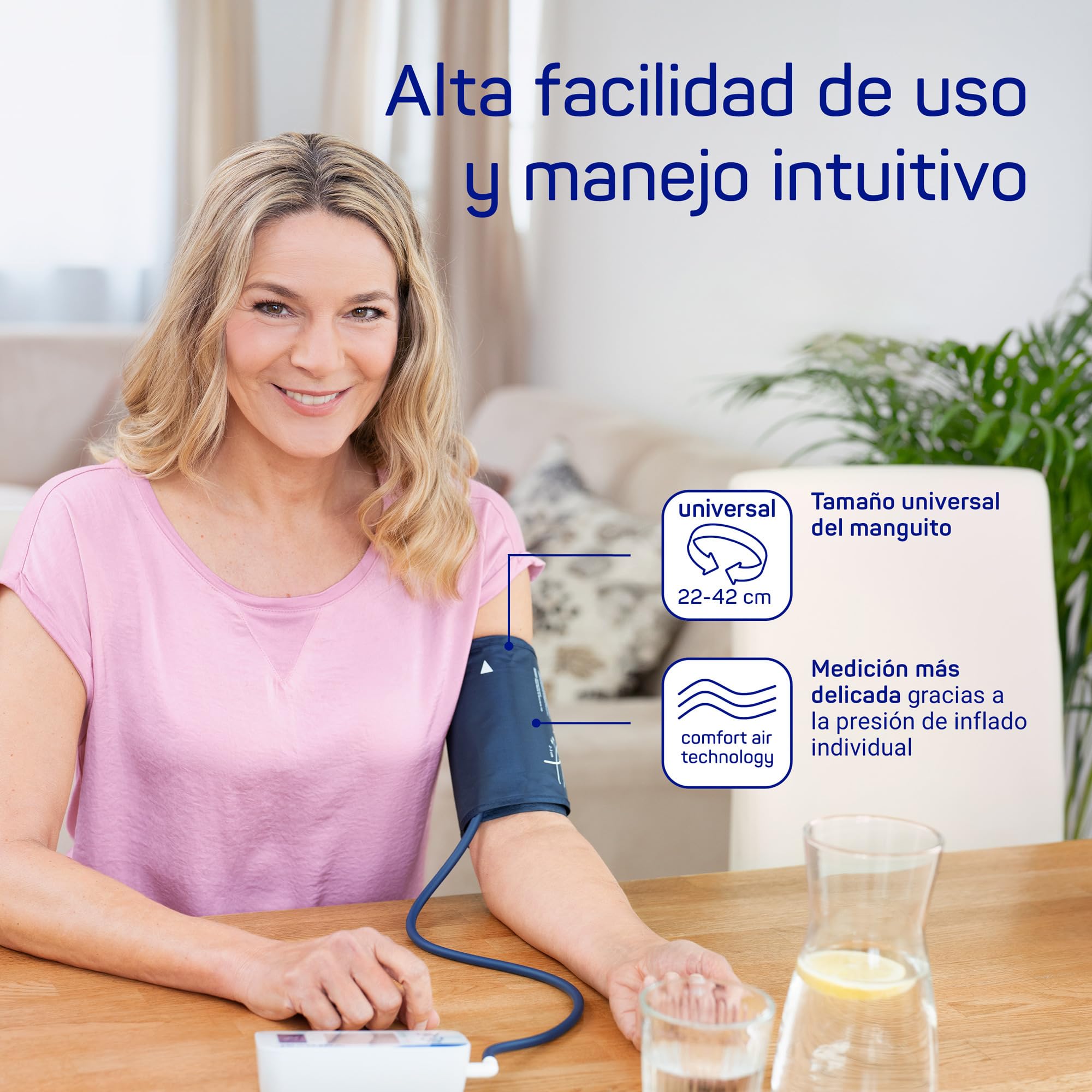 VEROVAL, Tensiómetro de Brazo Digital Compact, Tensión Arterial, Medir la Presión Arterial, Medición Rápida y Precisa, Ergonómico, 200 Lecturas, Talla Universal