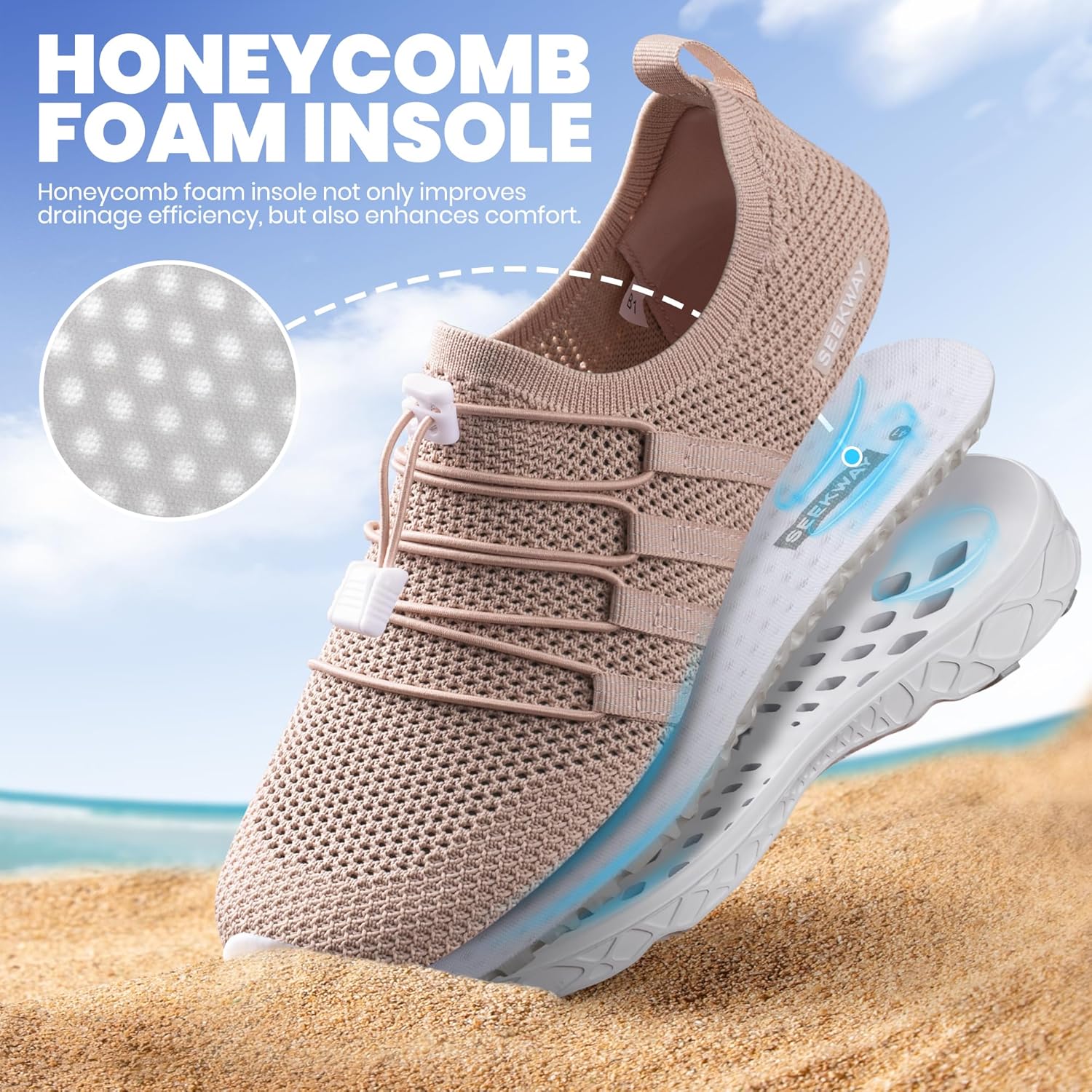 SEEKWAY Mens Womens Water Shoes Quick Dry Aqua Shoes Barefoot for Beach Surf Hiking Pool Water Sports - Image 5