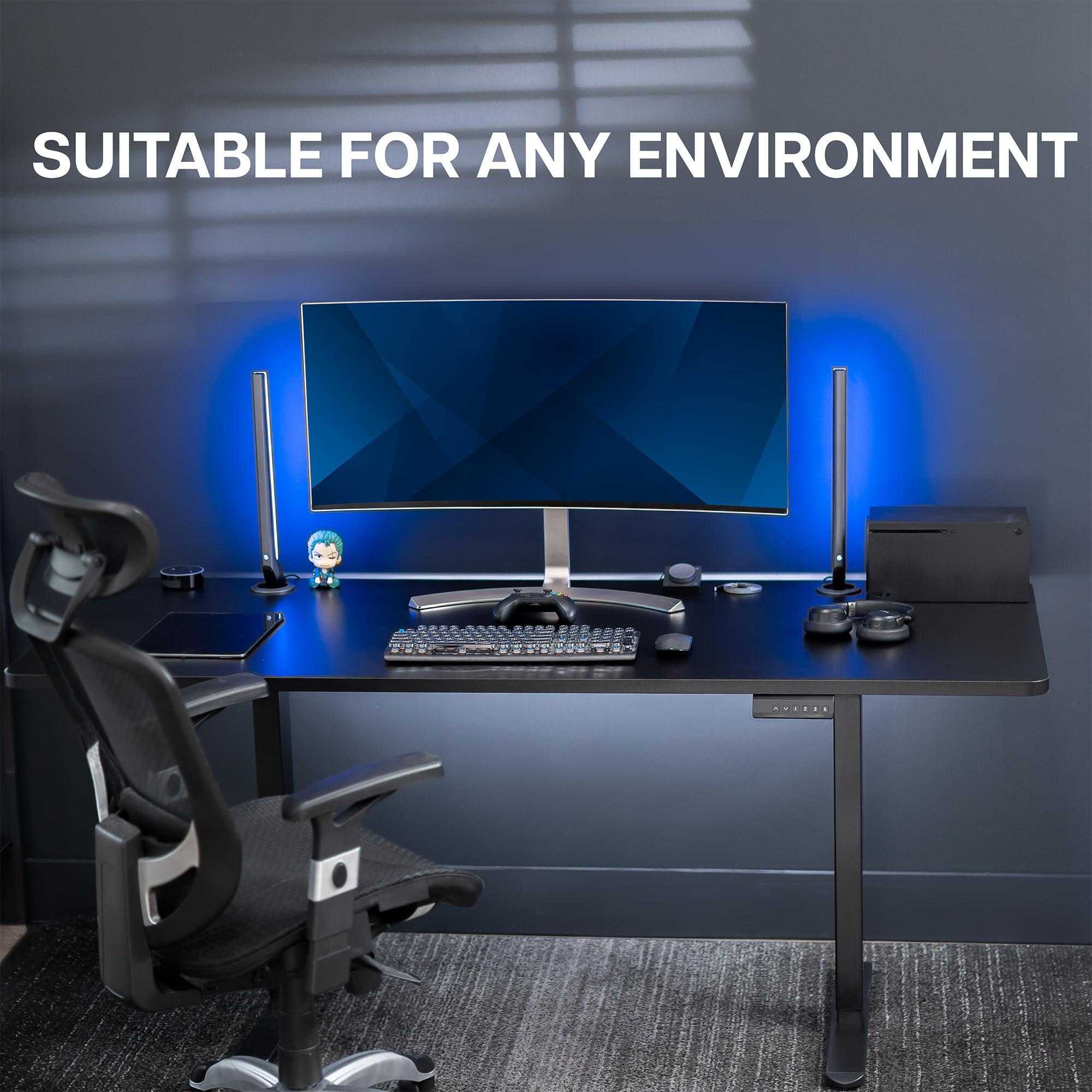 VIVO Electric 71 x 30 inch Standing Desk Dual Motor Memory Controller Height Adjustment E2B Series Solid One-Piece — view 8