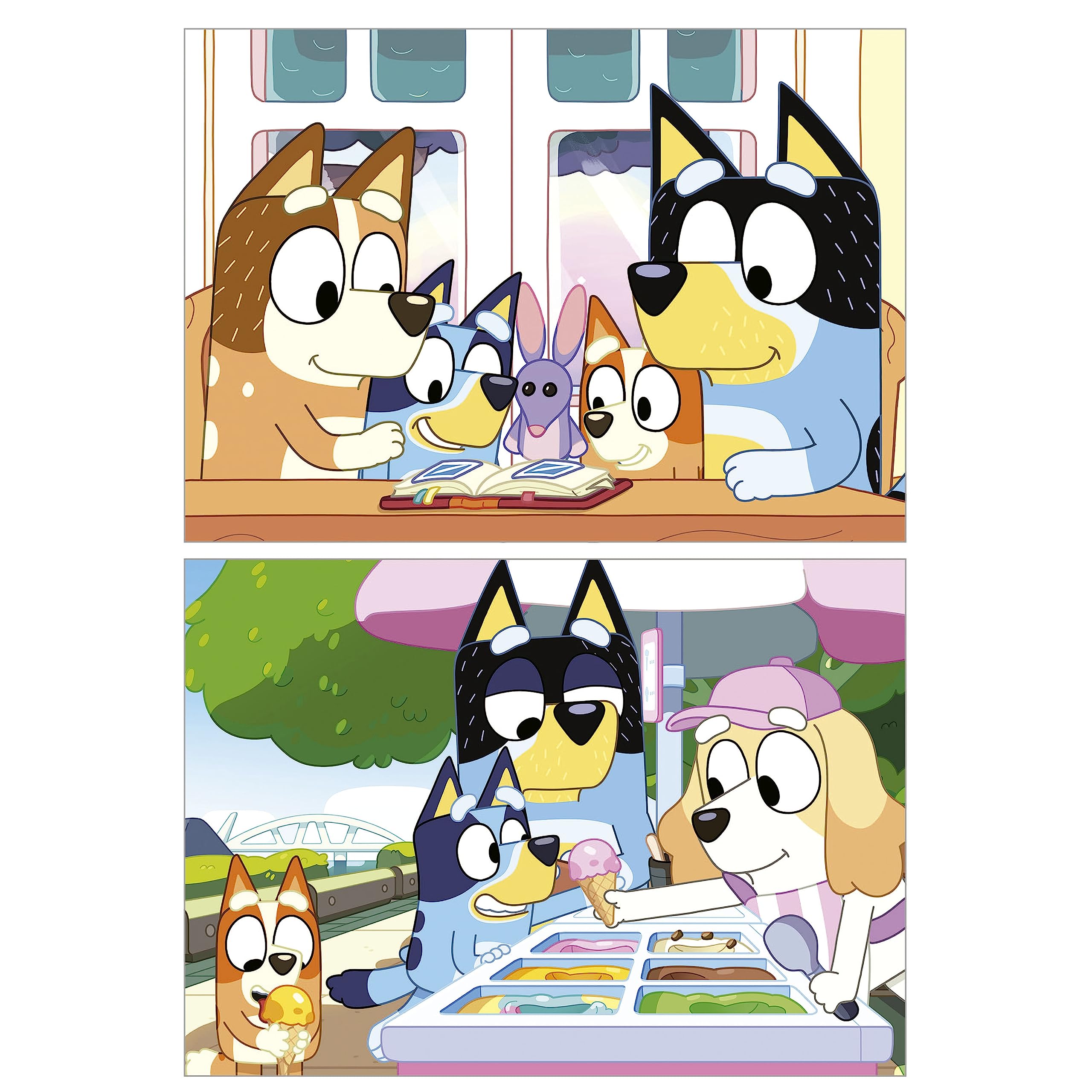 Educa - Puzzle Bluey - Set de 2 Puzzles Infantiles de Madera con 50 Piezas Cada uno. 28 x 20 cm