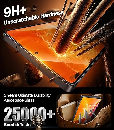 Miniatura 5 de TORRAS Protector de pantalla para Samsung Galaxy S25 Ultra, 9H+ vidrio templado inastillable de grado militar, paquete de 2 unidades, táctil