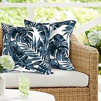 Vista 72 de Paquete de 2 almohadas lumbares impermeables para exteriores con rellenos, 12 x 20 pulgadas, almohada decorativa rectangular para patio, hogar