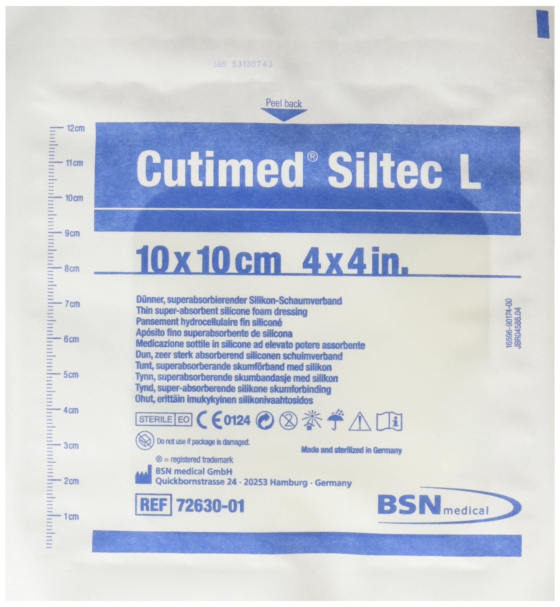 Cultimed Siltec BF72630-01 Cutimed Siltec L Dressing 10 x 10