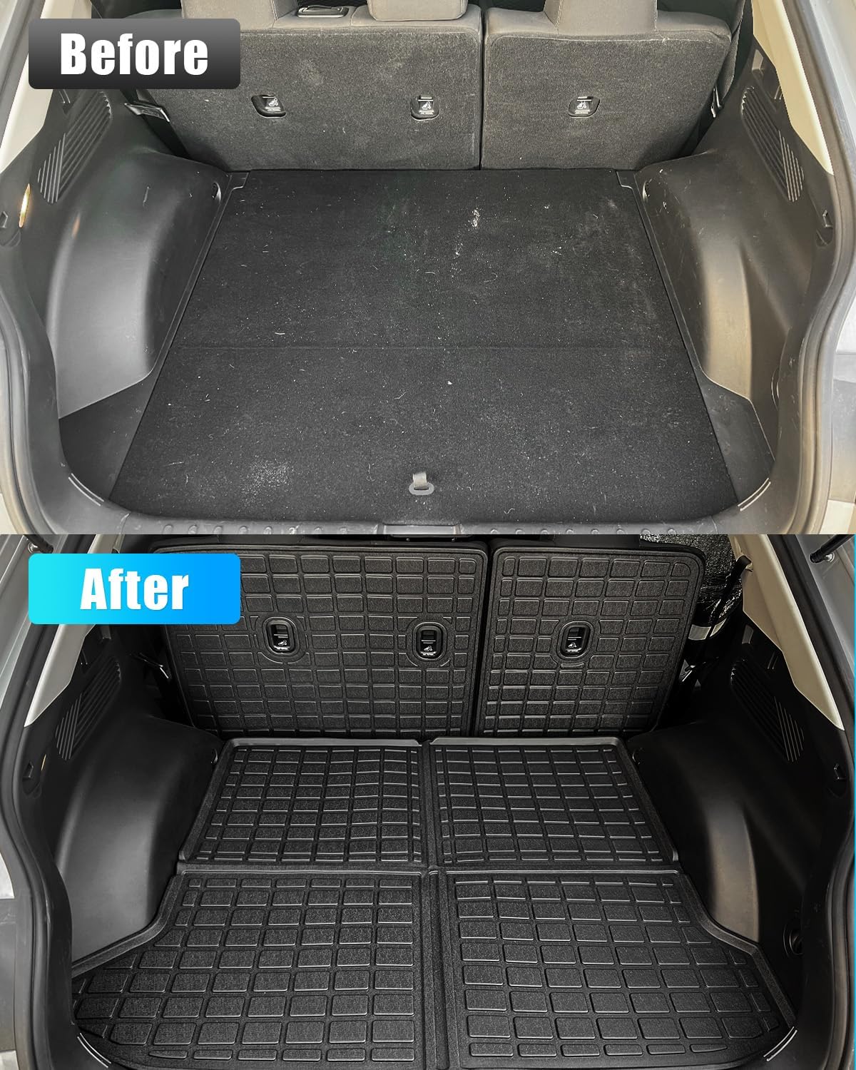 Floor Mats Compatible with 2022-2024 Hyundai Ioniq 5 Trunk Mat Cargo Liner All Weather Back Seat Cover Protector 2023 Ioniq5 Accessories