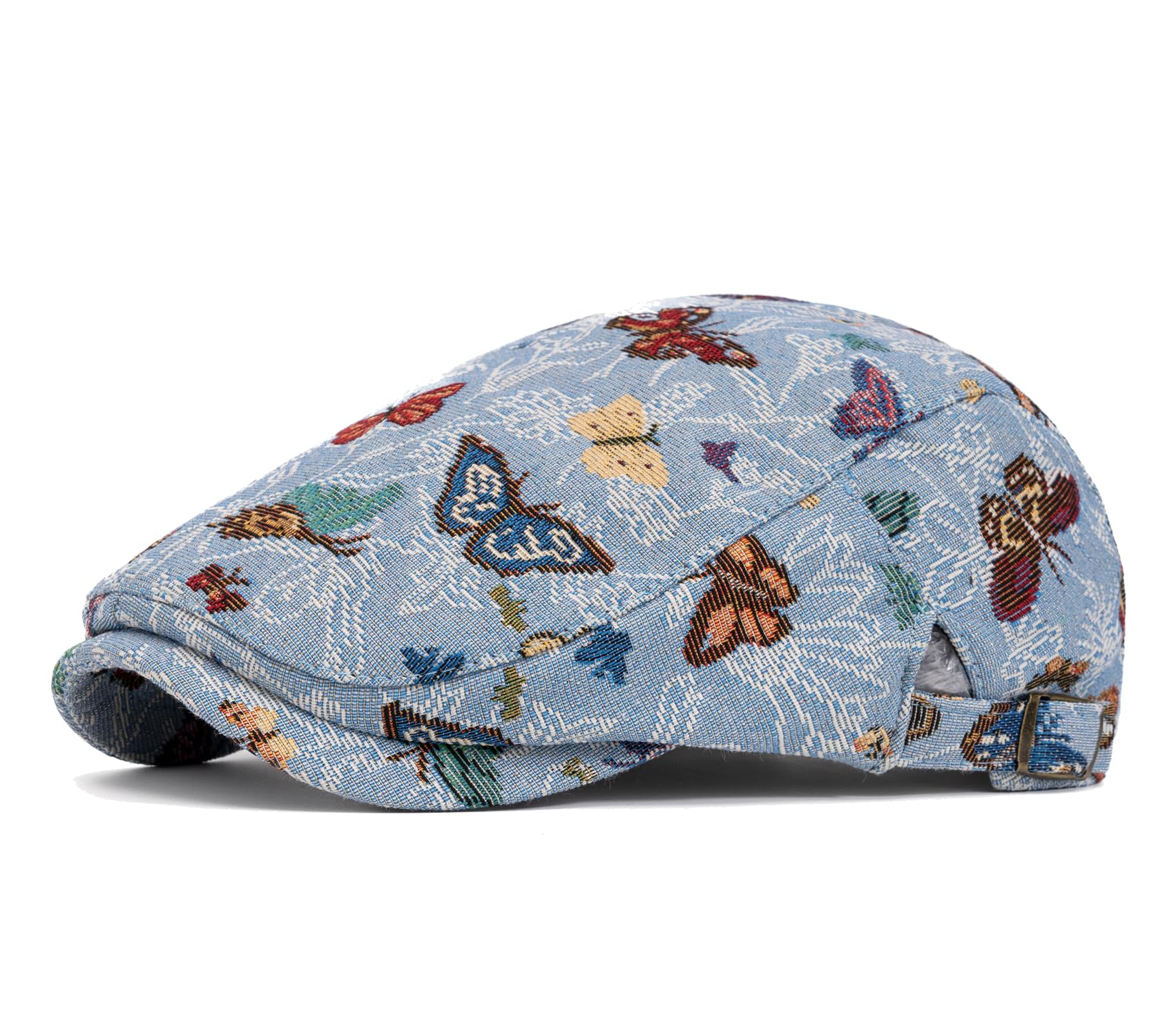 Quanhaigou Men's Cotton Flat Ivy Gatsby Newsboy Driving Hat Adjustable Irish Cabbie Ivy Driving Hunting Cap