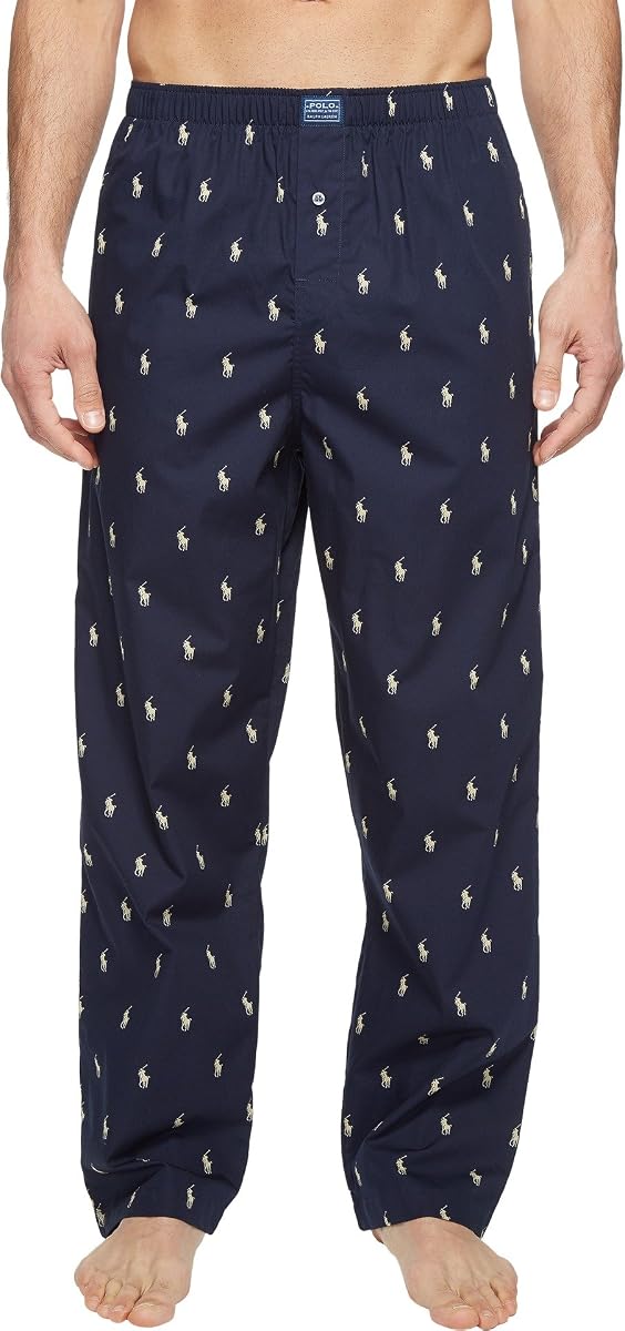 Polo Ralph Lauren - Pantalones de dormir tejidos para hombre con diseño de pony
