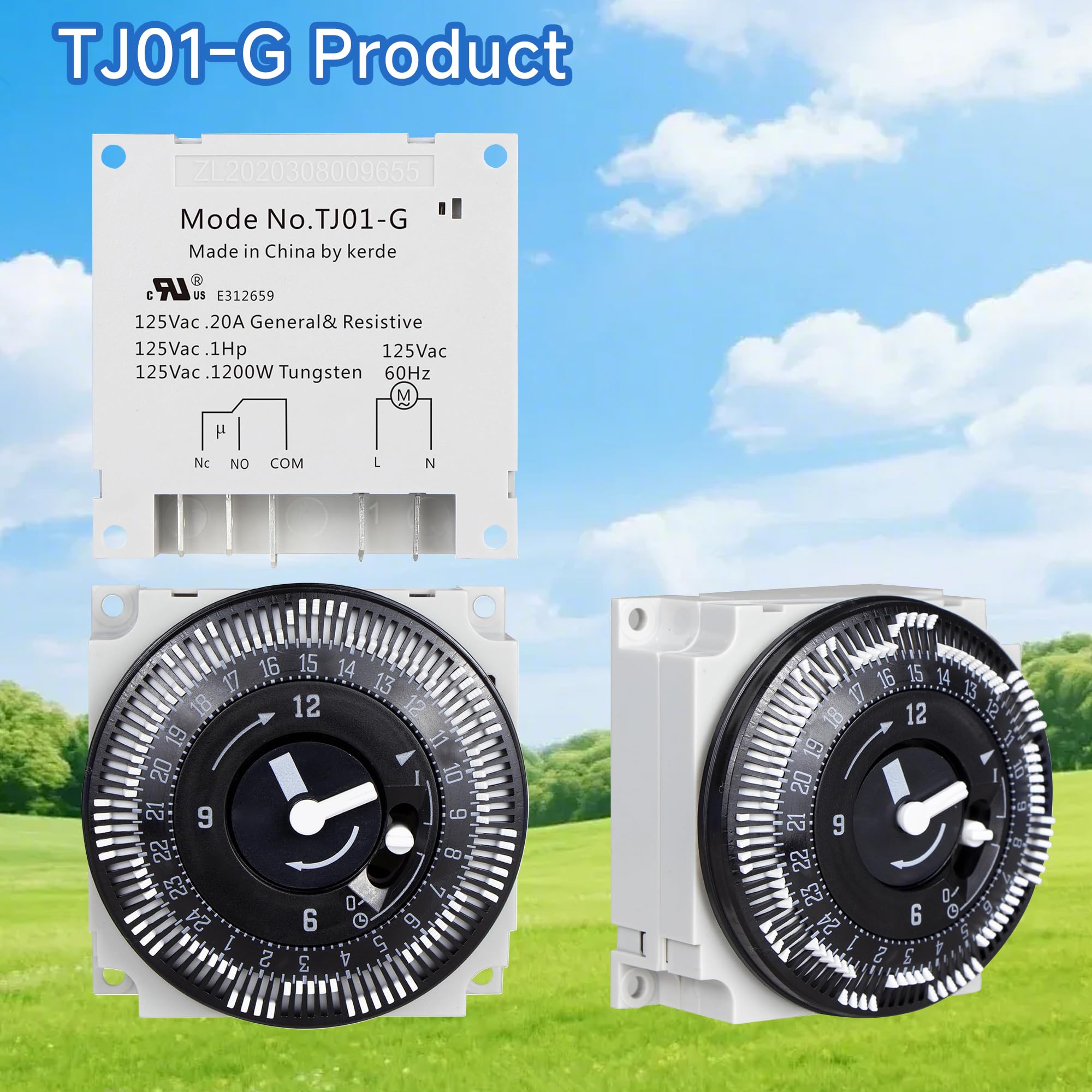 Amazon.com: KERDE TJ01-G 24-Hour Timer, 120V 20-Amp Manual