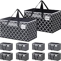 Vista 20 de Bolsas de mudanza extra grandes, bolsas de almacenamiento resistentes con cremallera superior y asas resistentes, suministros de mudanza