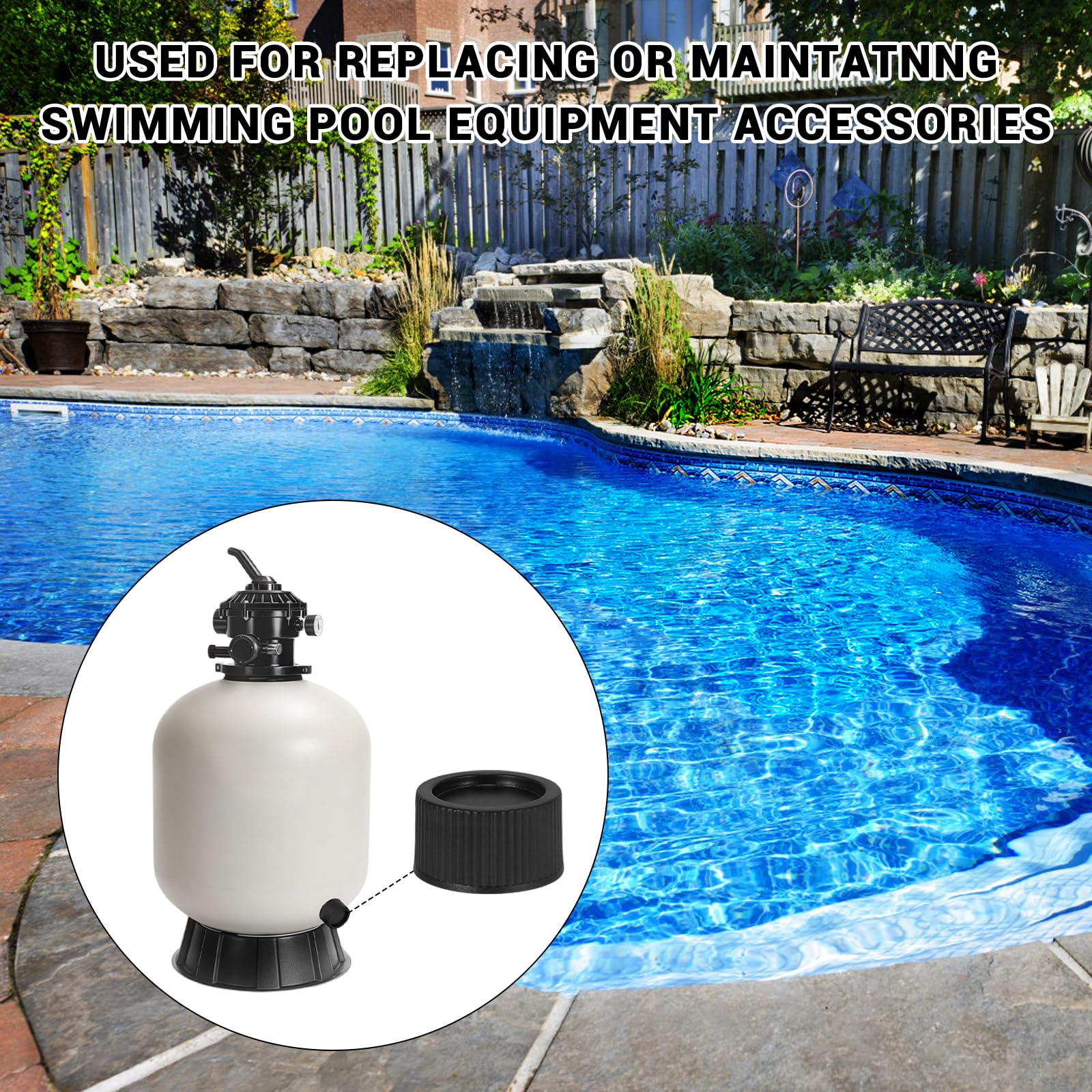 Juego De Tapón De Drenaje Para Filtro De Arena De Piscina | Válvula De ABS Y Silicona | Fácil Instalación | Accesorio De Mantenimiento