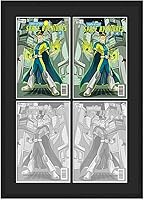 Vista 7 de Marco de cómic negro mate Para cómics publicados entre 1986 y el día actual (marco de madera maciza de cómic de la Edad Dorada), hecho