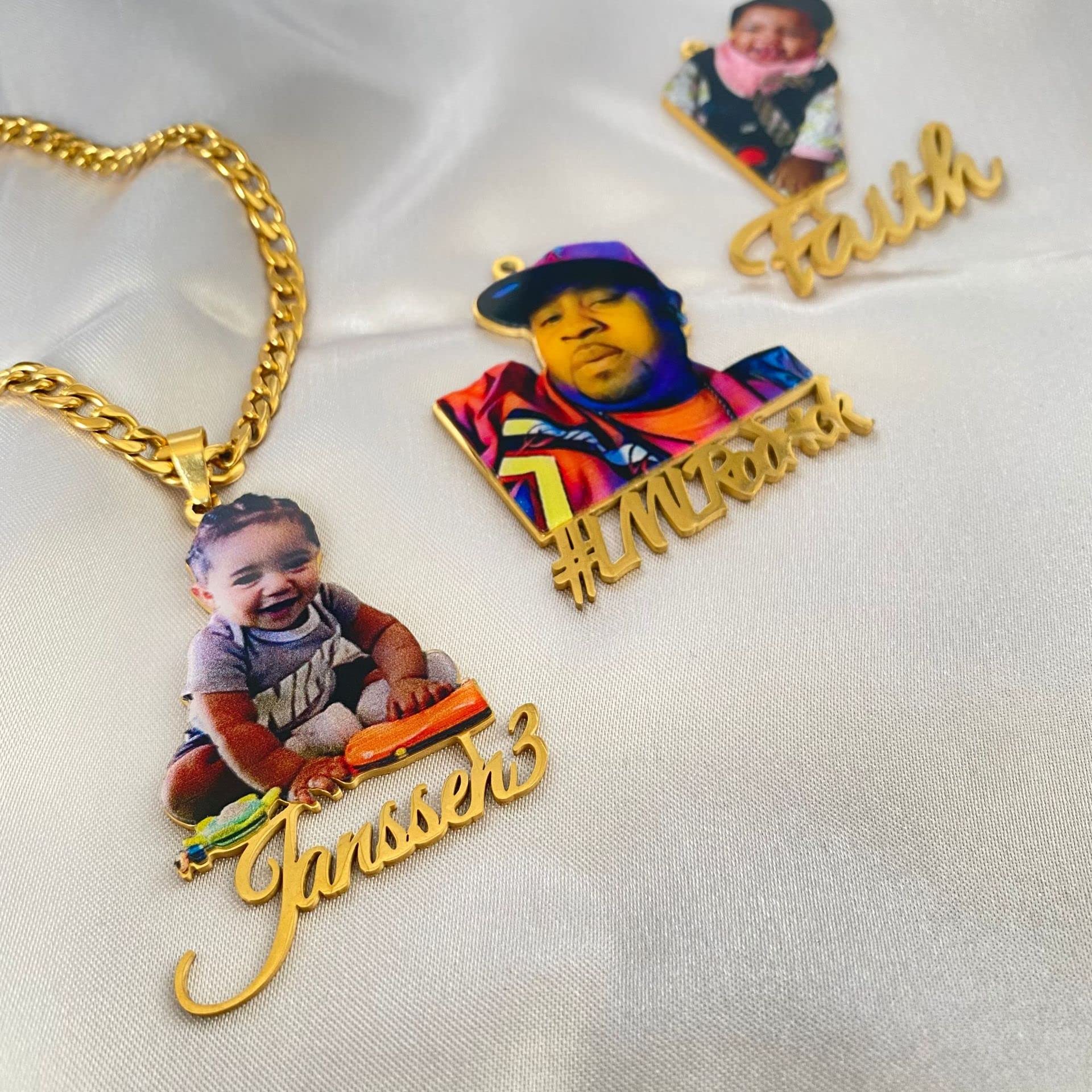 Collana con ciondolo con immagine personalizzata, Collana con immagine personalizzata Collana con foto personalizzata Collana con ciondolo con immagine a colori