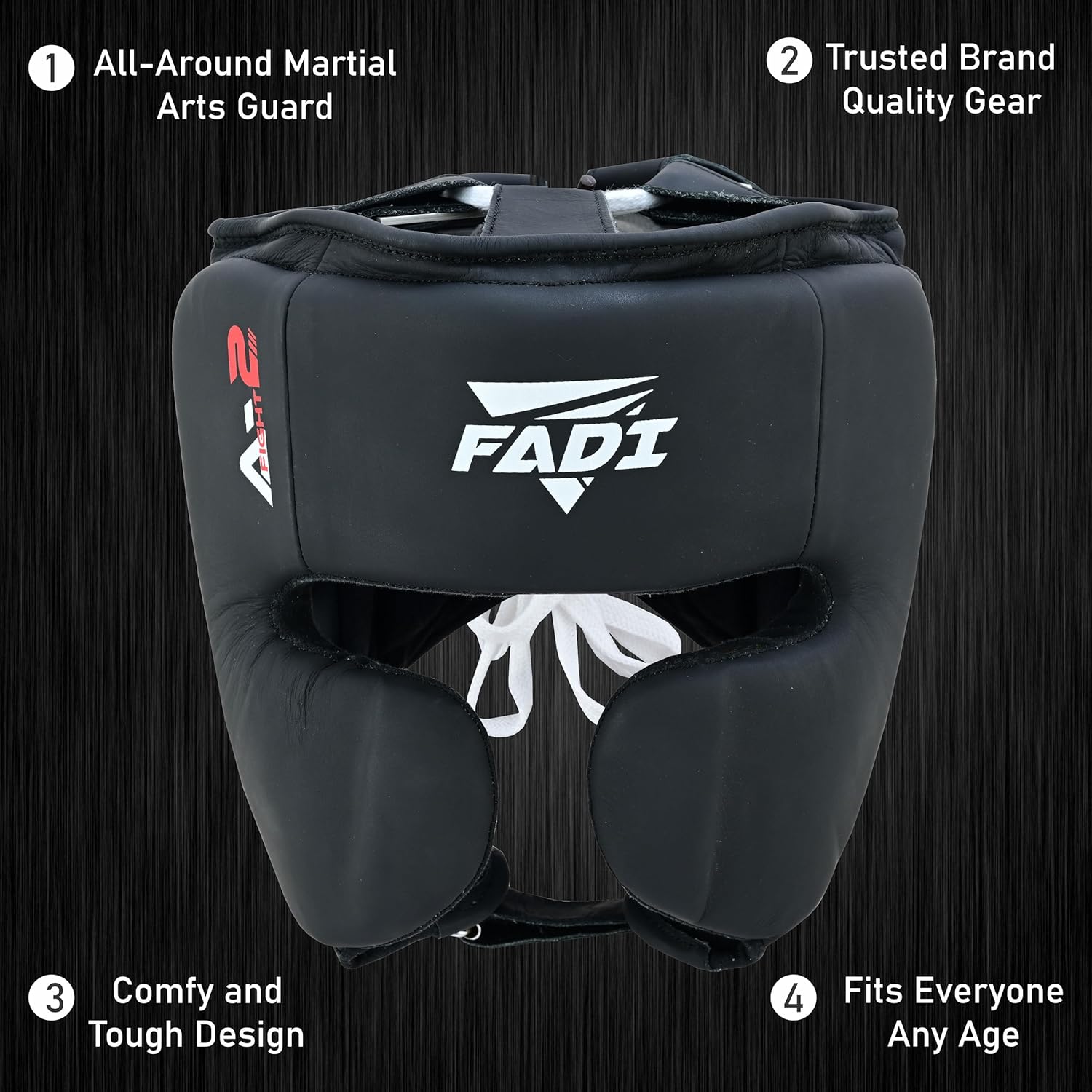 Authentic Series A2 Boxing Headgear - Premium Leather Head Guard for Kids and Adults in MMA, Kickboxing, Muay Thai, Karate, Martial Arts, and Taekwondo
