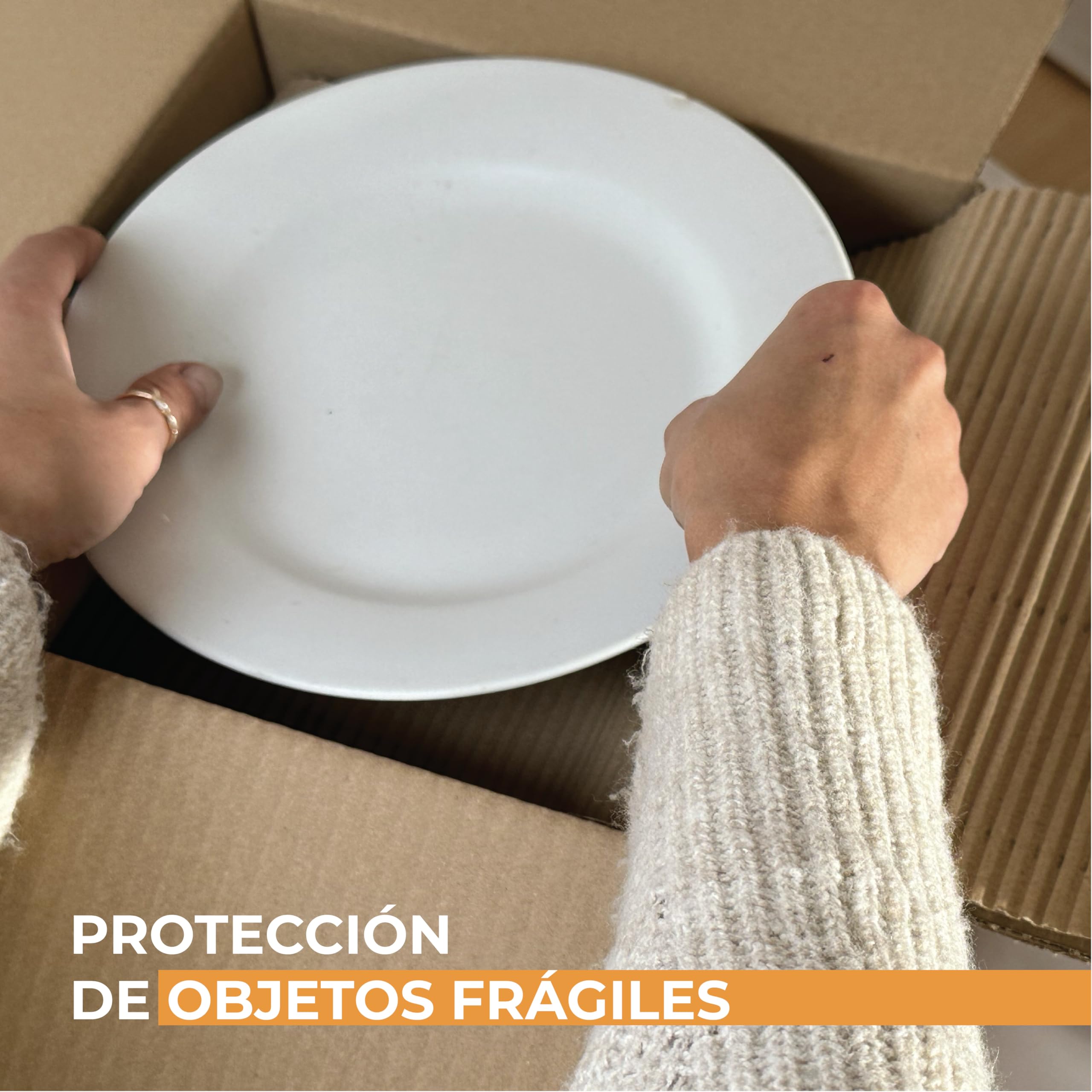 Rollo de Cartón Ondulado 0.9 x 25 m (22.5 m²) Espesor de 3 mm | Varias Medidas | Cartón Corrugado Ideal para Cubrir Suelo Pintor, Protector Muebles, Embalaje