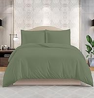 Vista 15 de Kotton Culture Juego de funda de edredón de 3 piezas, 100% algodón egipcio, 1200 hilos, funda de edredón suave con cremallera y lazos