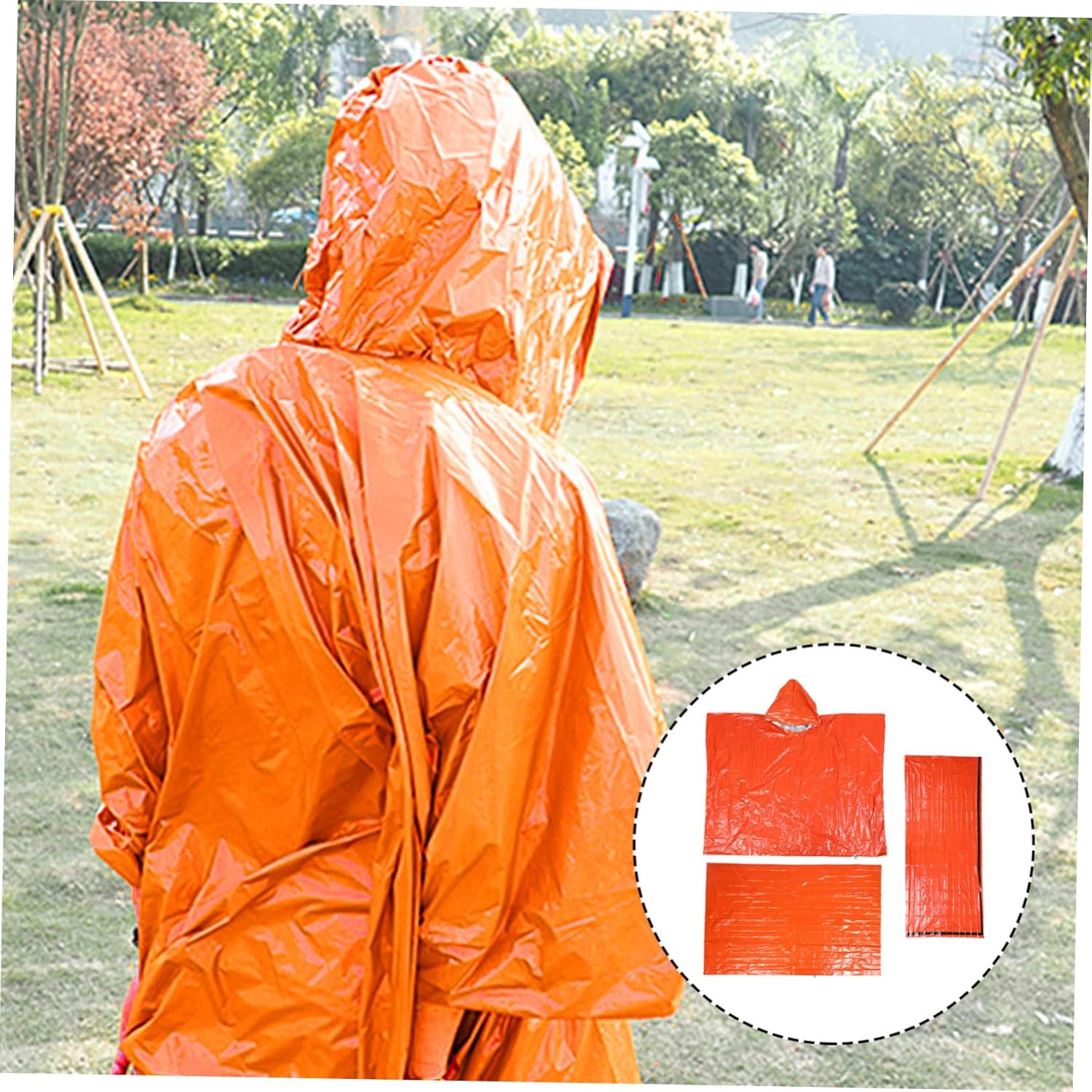 Insulated Emergency Blanket Survival Sleeping Bag Camping Tent Raincoat Warm Weather Sleeping