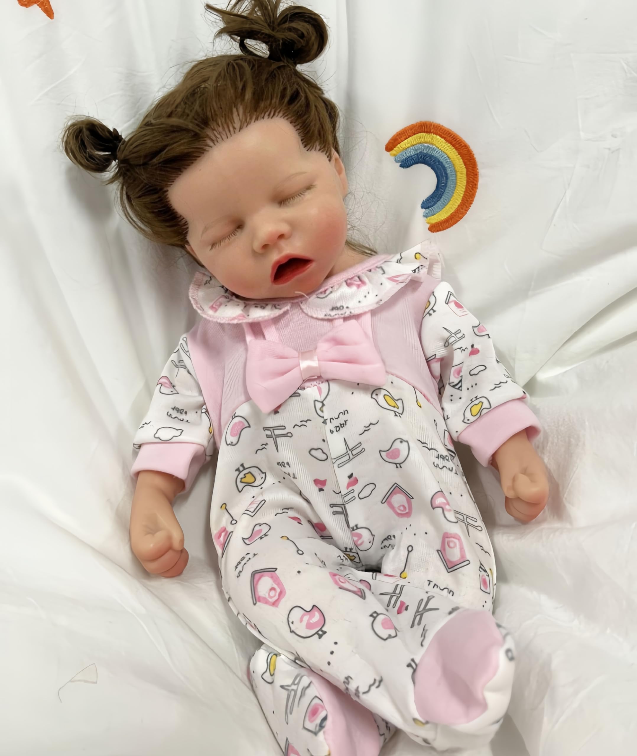 AMITD Reborn Baby Dolls Silicone Full Body,13 inch Not Vinyl Dolls,Realistic Newborn Baby Doll,That Look Real (F)