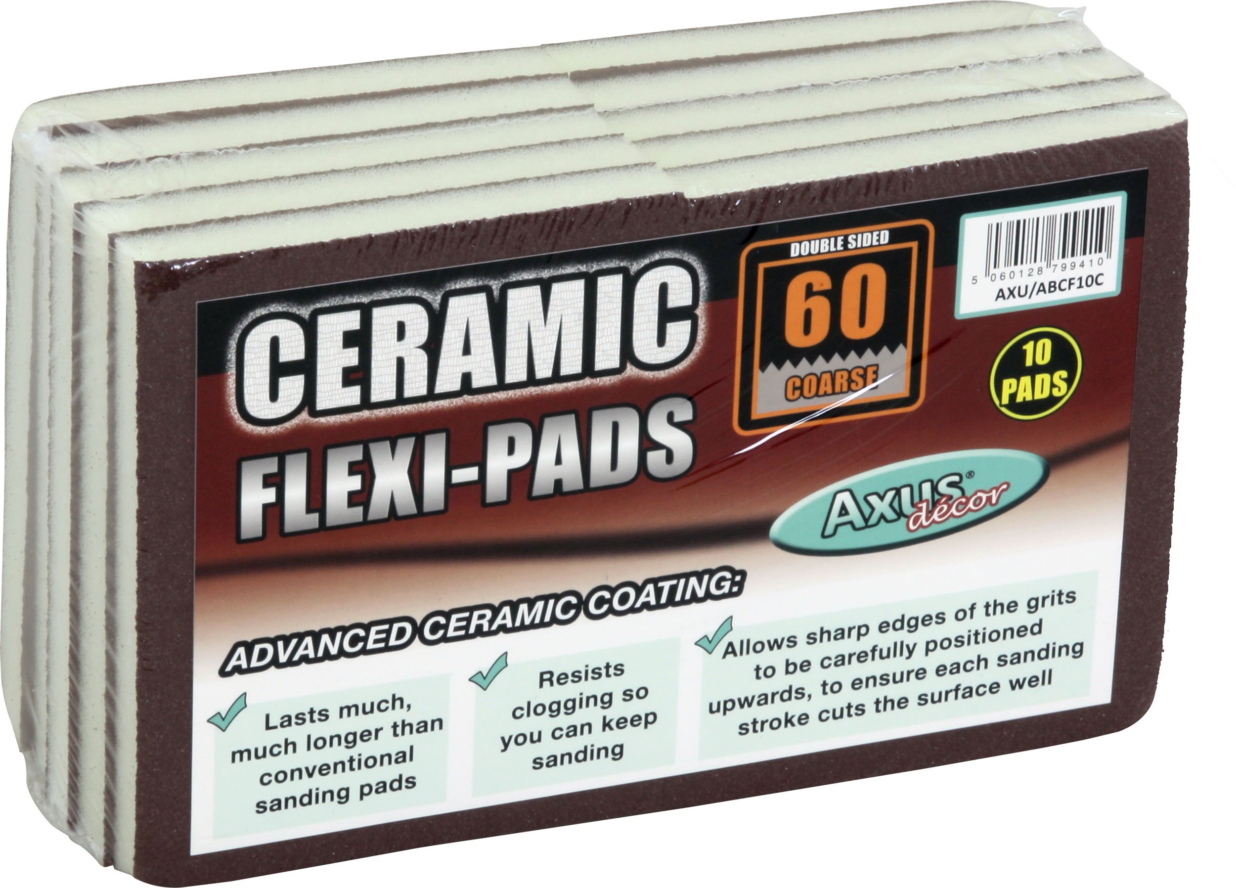 Axus Decor AXU/ABCF10C 60-Grit Ceramic Flexi-Pad (Pack of 10)