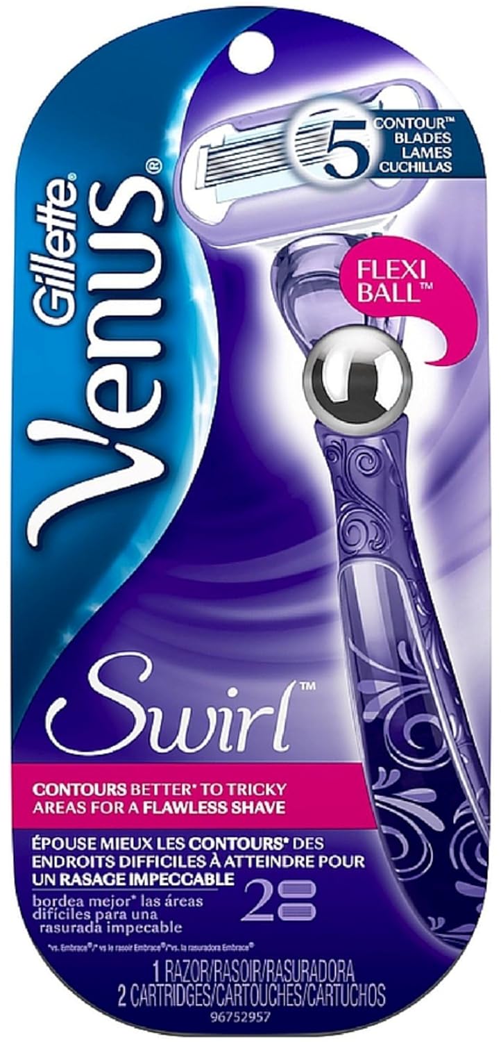 Gillette Venus Swirl Women's Razor with Flexiball Technology 1 ea (Pack of 4)