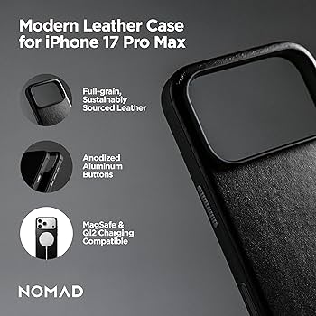 Amazon.com: NOMAD Modern Leather Case Black Compatible with