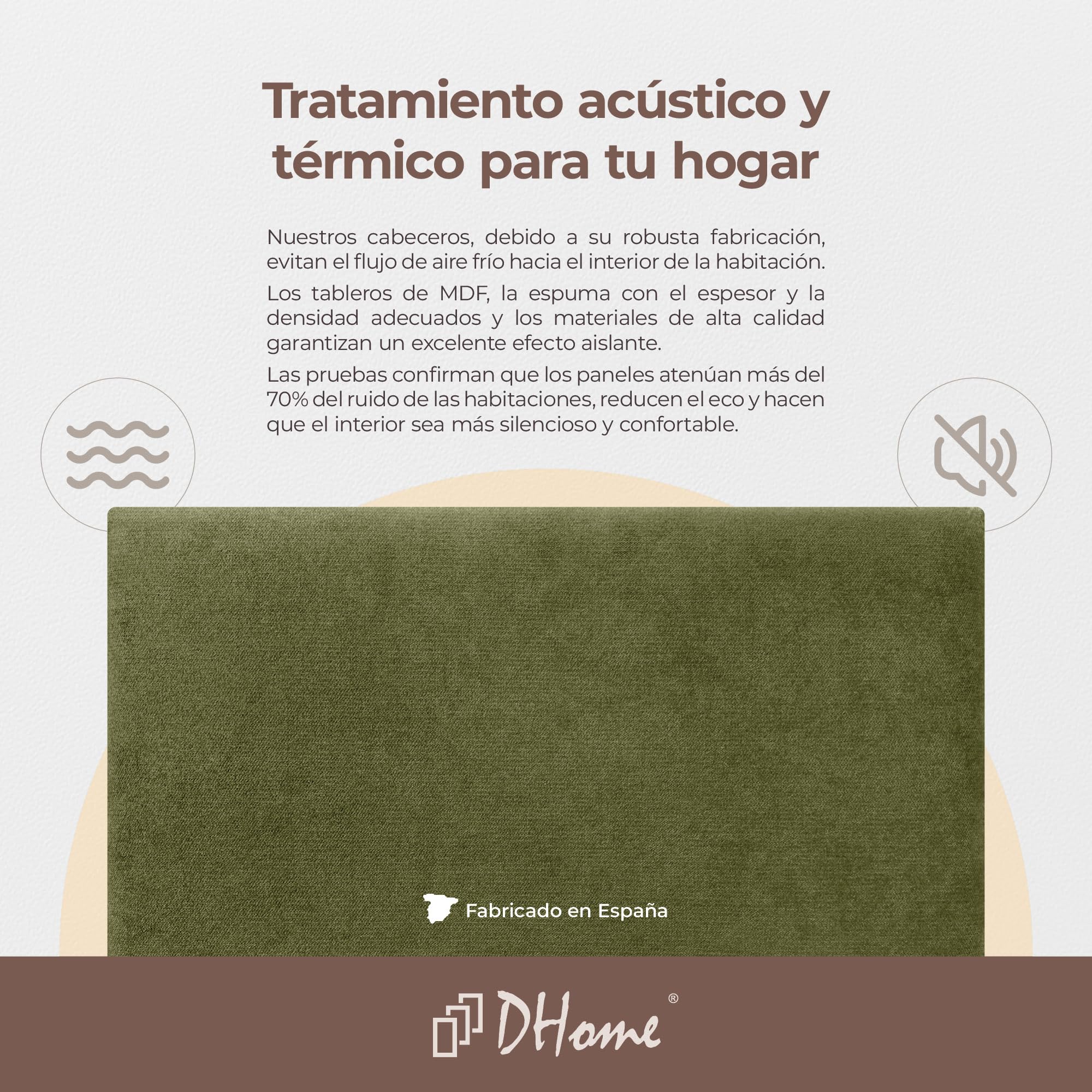 DHOME Tête de Lit Capitonnée Lisse en Tissu Aqualine Hauteur 70CM Épaisseur 4cm et 8cm pour Mur Acoustique Absorbantes Tête de Lit Chambre (Tissu Vert, 200cm Double, Épaisseur 4cm)