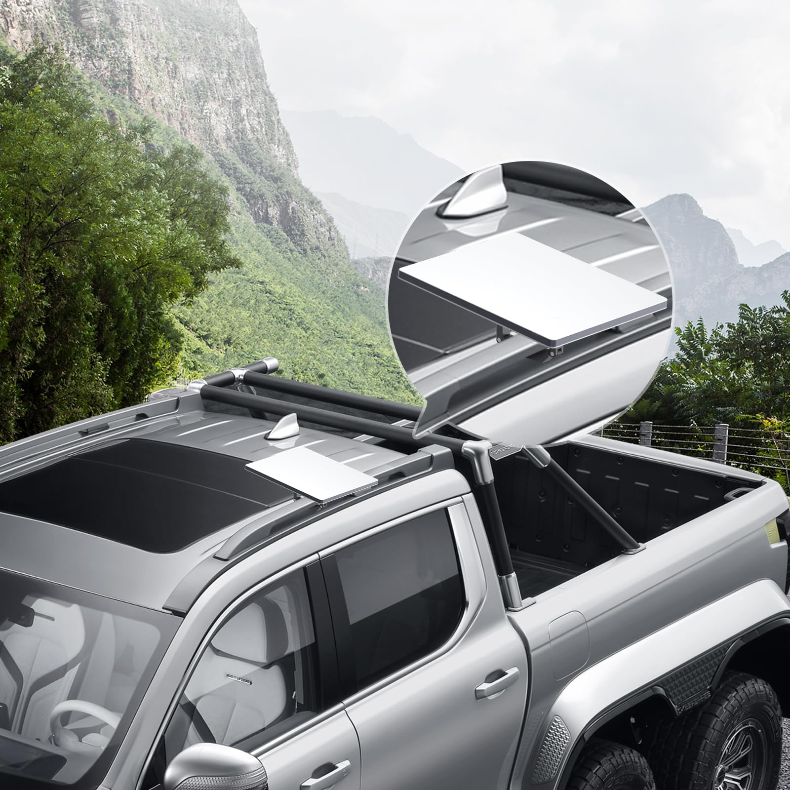 Starlink Mini-houder, aluminium Star link mini-imperiaalhouder, premium Starlink accessoires voor Starlinks Mini Dishy-installatie (1,2 - 4,8 cm), voor campers, jachten en dakinstallatie