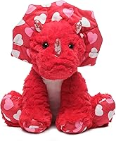 Vista 1 de Bearington Dinomite Dinosaur - Animal de peluche para el día de San Valentín, triceratops rojo de 11 pulgadas, regalo de dinosaurio de San Valentín