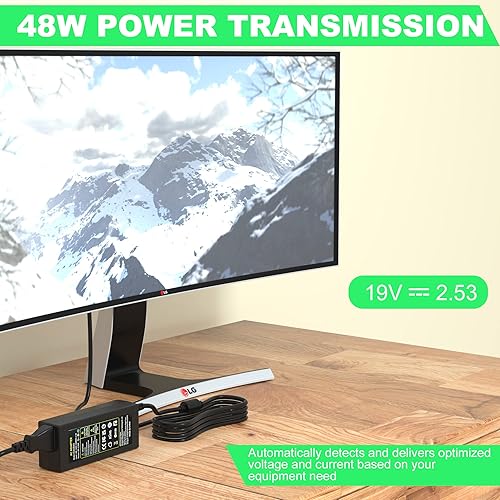 Miniatura 5 de Cargador de 19V compatible con LG Electronics 19" 20" 22" 23" 24" 27" 32" LED LCD TV Monitor Fuente de alimentación