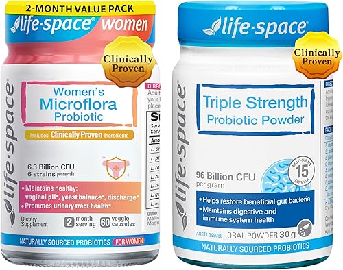 Life-Space V-Care + 3X Immune Boost, probiótico de microflora para mujer + probiótico de espectro amplio de triple fuerza, apoya la microflora