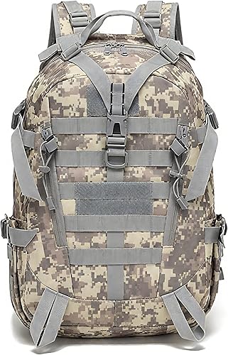 aiGear Mochila táctica, 25L35L45L55L Mochila militar para camping, senderismo, caza con sistema Molle Army Daypack, 45l negro, Mochilas Daypack