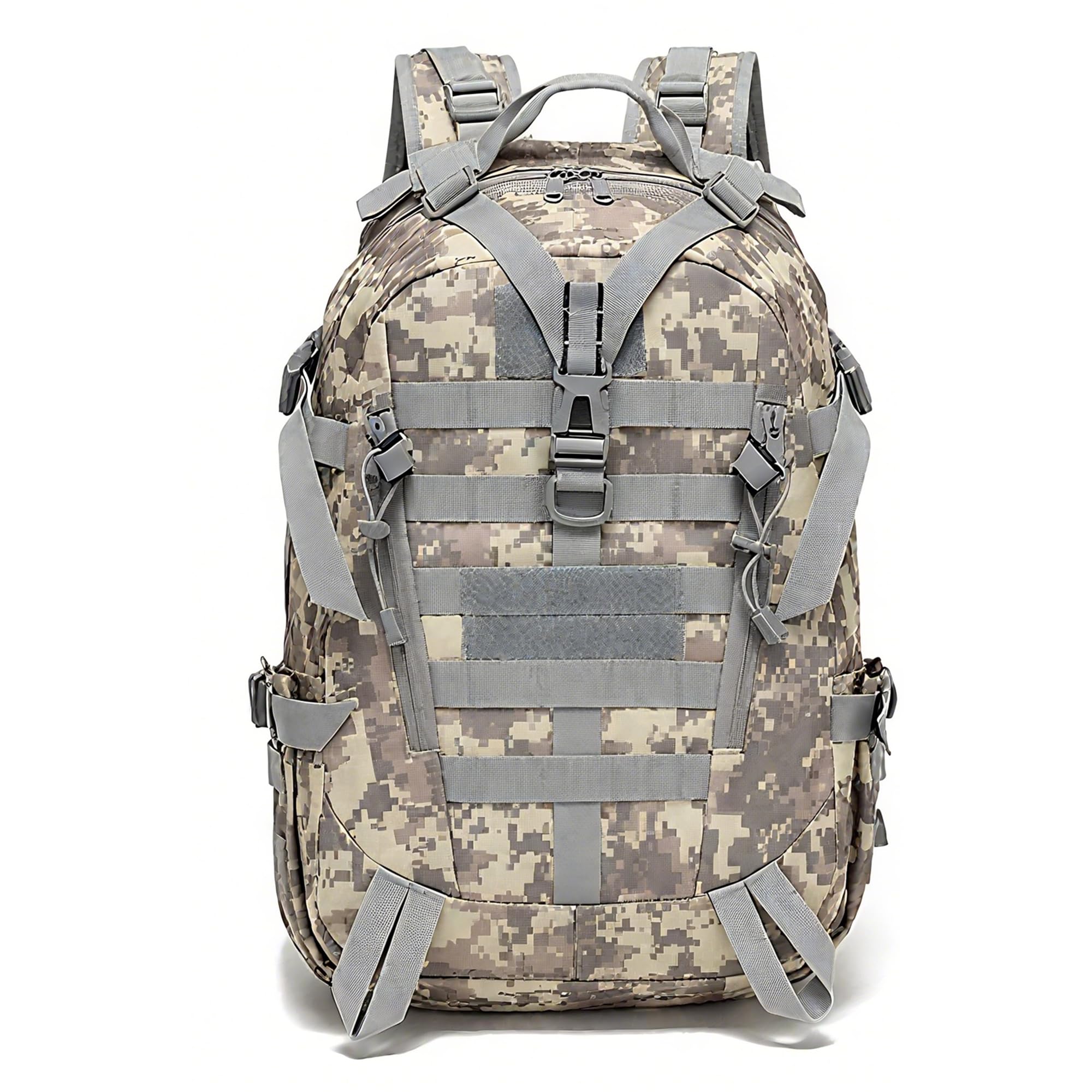 aiGear Tactical Backpack for Men, 25L Military Backpack, 3-Day Bug Out Bag for Camping Hiking Hunting with Molle System Army Daypack (25L ACU)