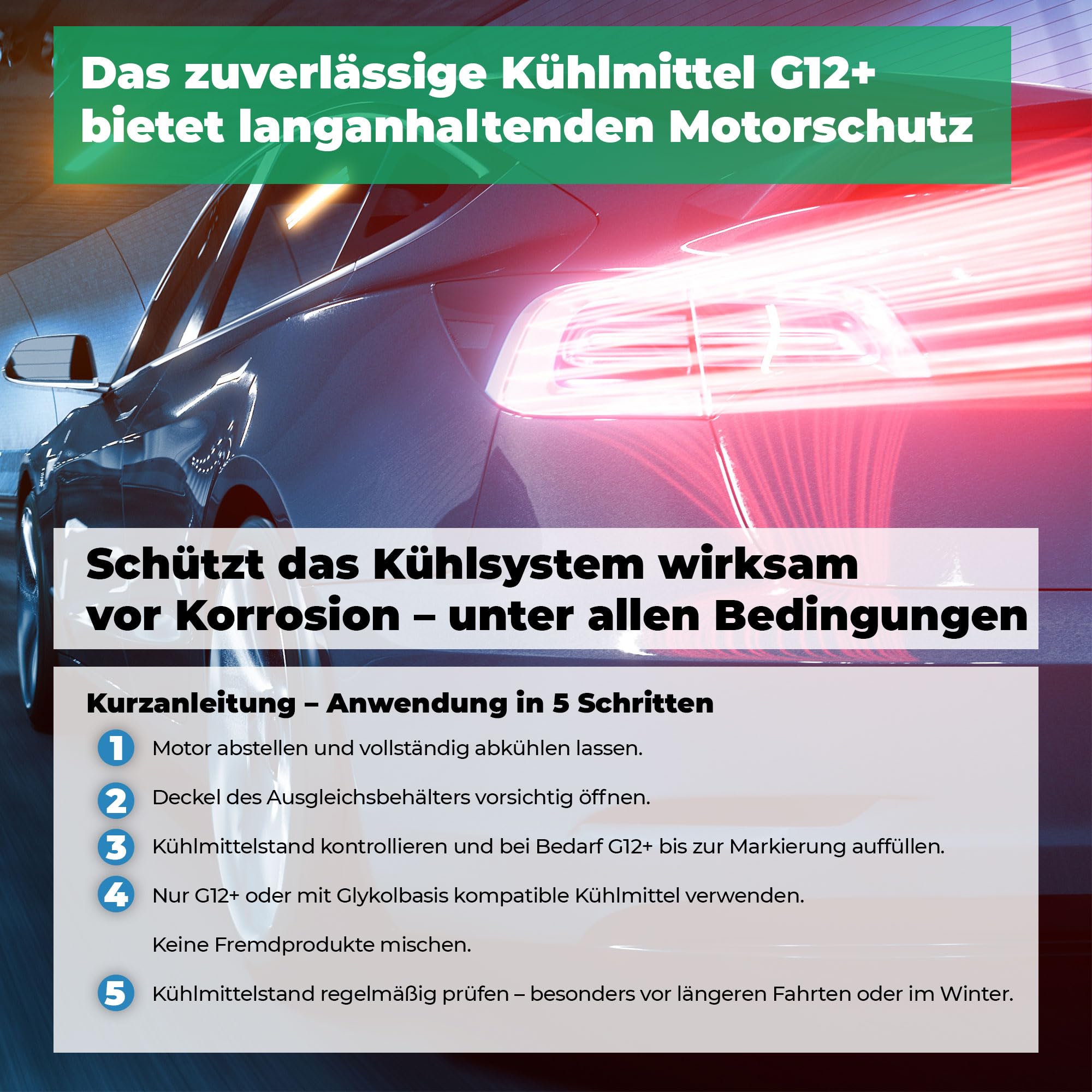 G12+ Ready-Mix 44 x 5 L Kühlmittel & Kühlerfrostschutz – Longlife Kühlflüssigkeit für Auto, Motorrad & Nutzfahrzeuge | Schutz vor Überhitzung, Frost & Korrosion