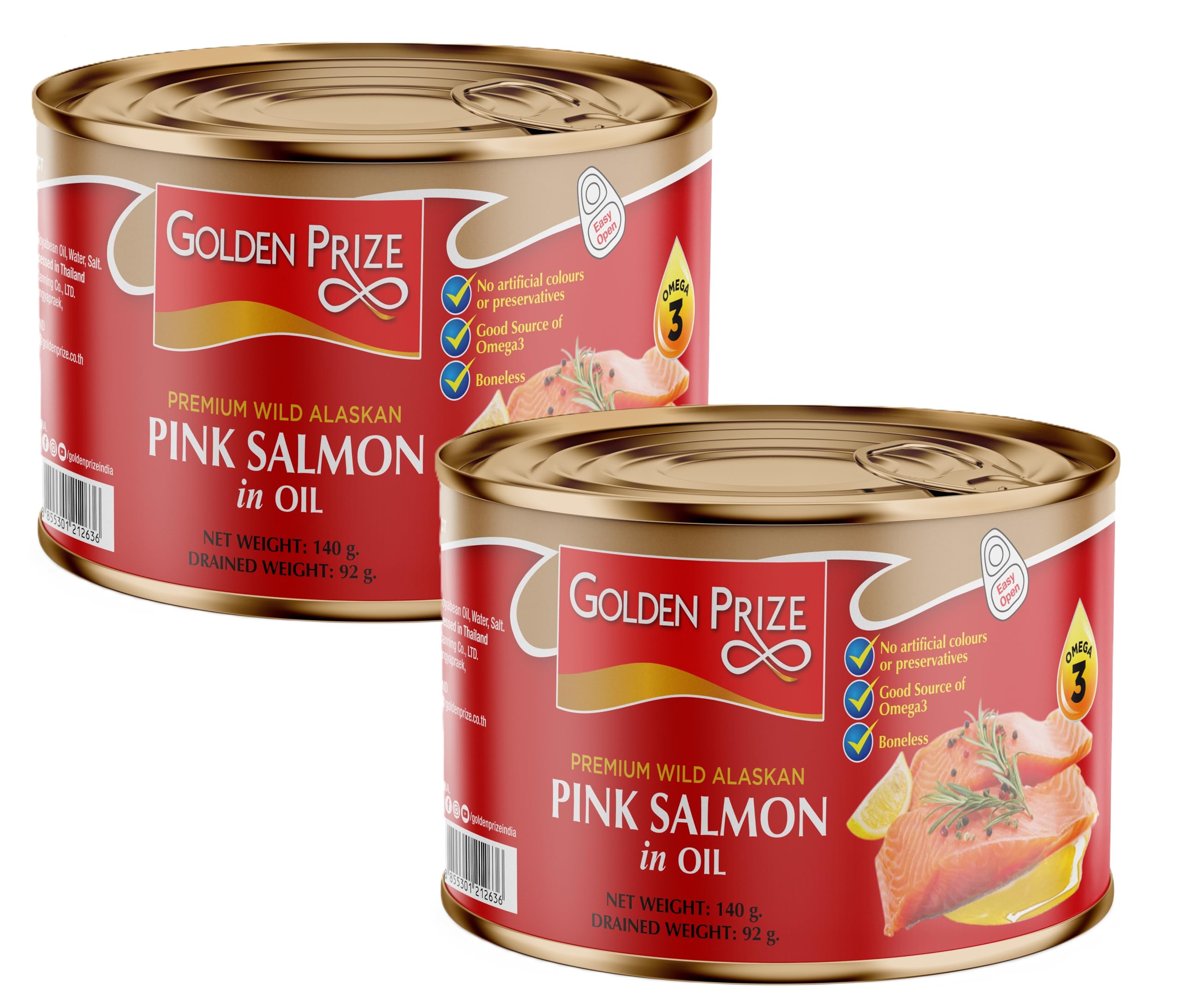 Golden Prize Pink Salmon in Oil, Each 140gm (Pack of 2)-image-8