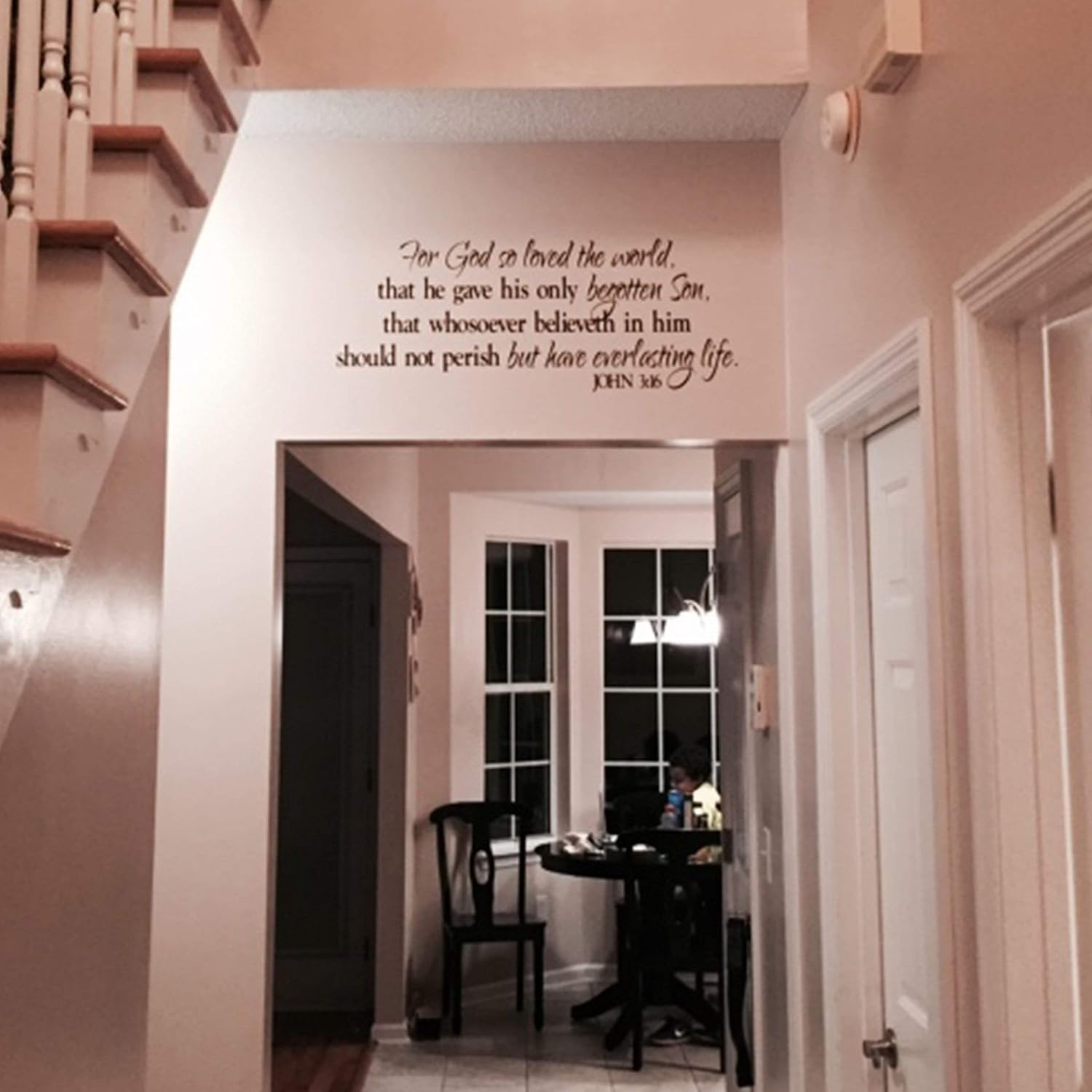 John 3:16 Vinyl Wall Decal 2 by Wild Eyes Signs For God so Loved the World That He Gave His Only Begotten Son, Religious Scripture Bible Verse Vinyl Wall Art, Christian Wall Words, JOH3V16-0002